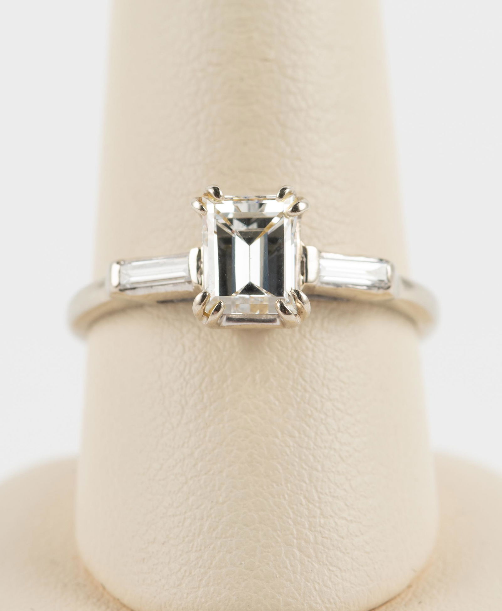 18K 1.33 CTW 3-Stone Diamond Ring (1 of 7)