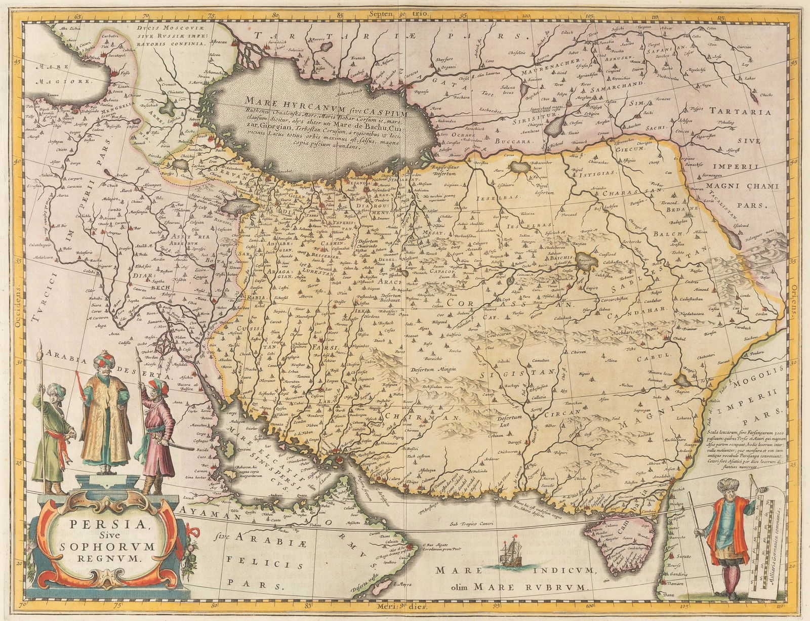 Jansson 1640 Map of the Persian Empire (Iran) (1 of 3)
