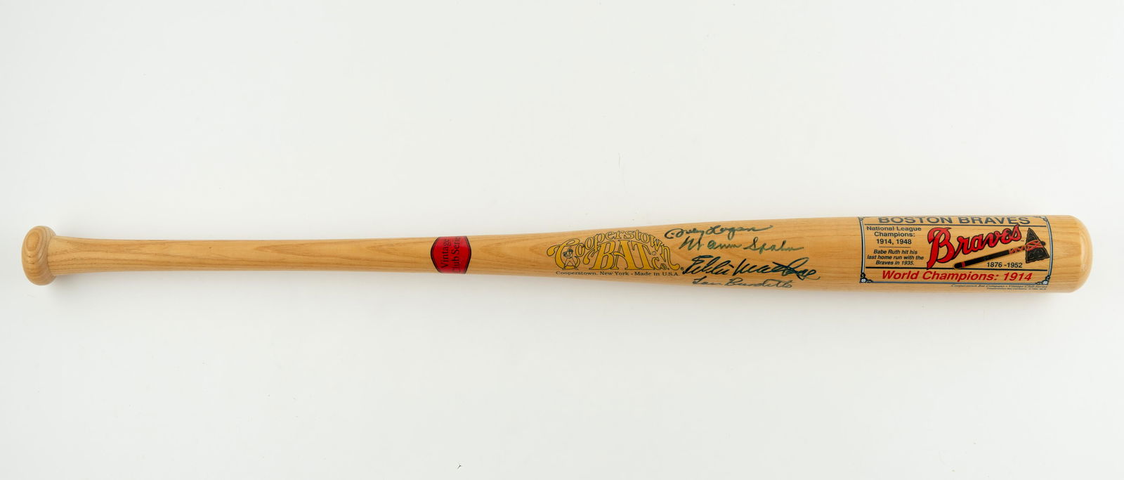 Autographed Boston Braves Baseball Bat W/ COA (1 of 6)