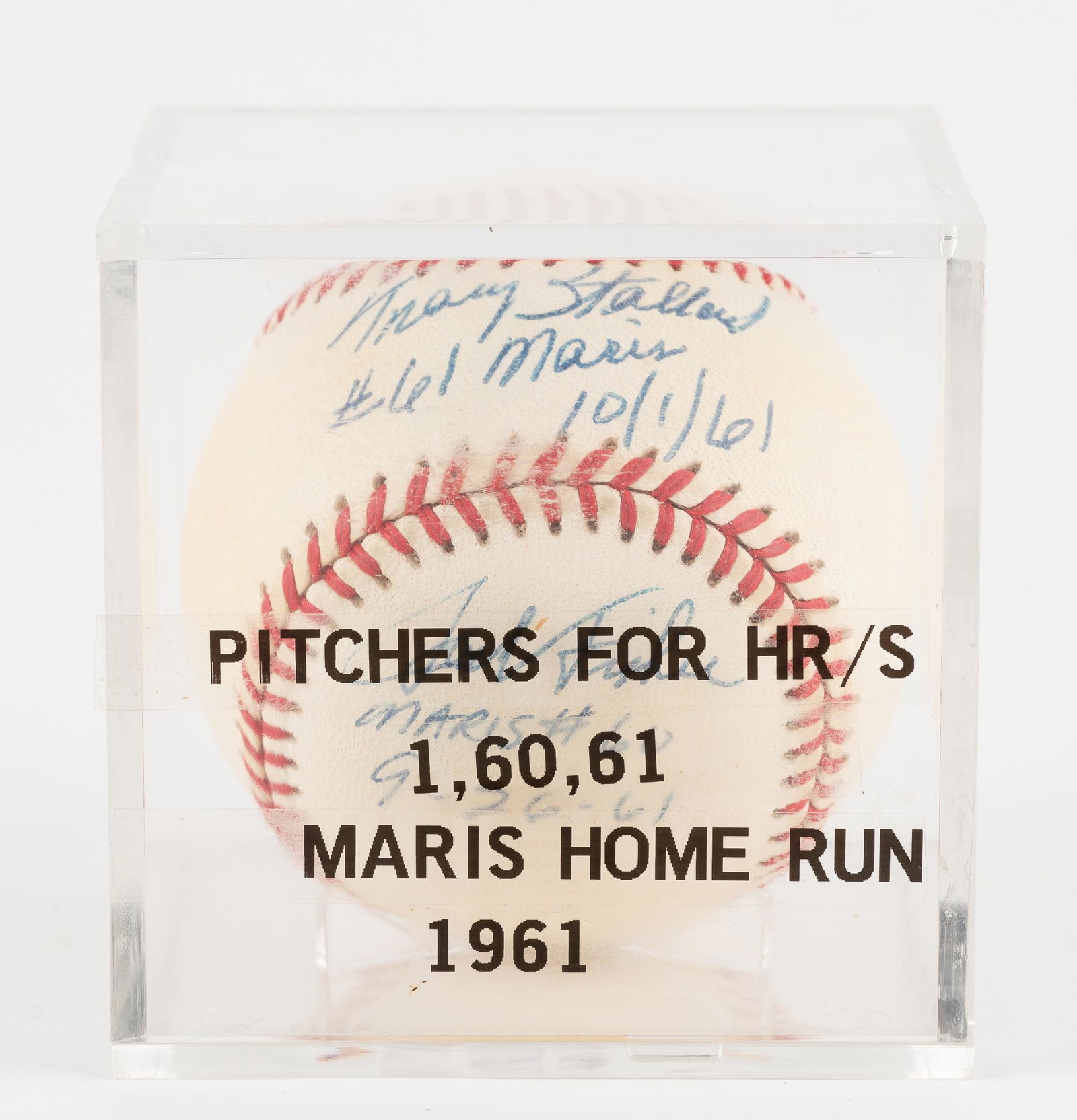Baseball Autographed by Maris 1961 HR Pitchers (1 of 4)