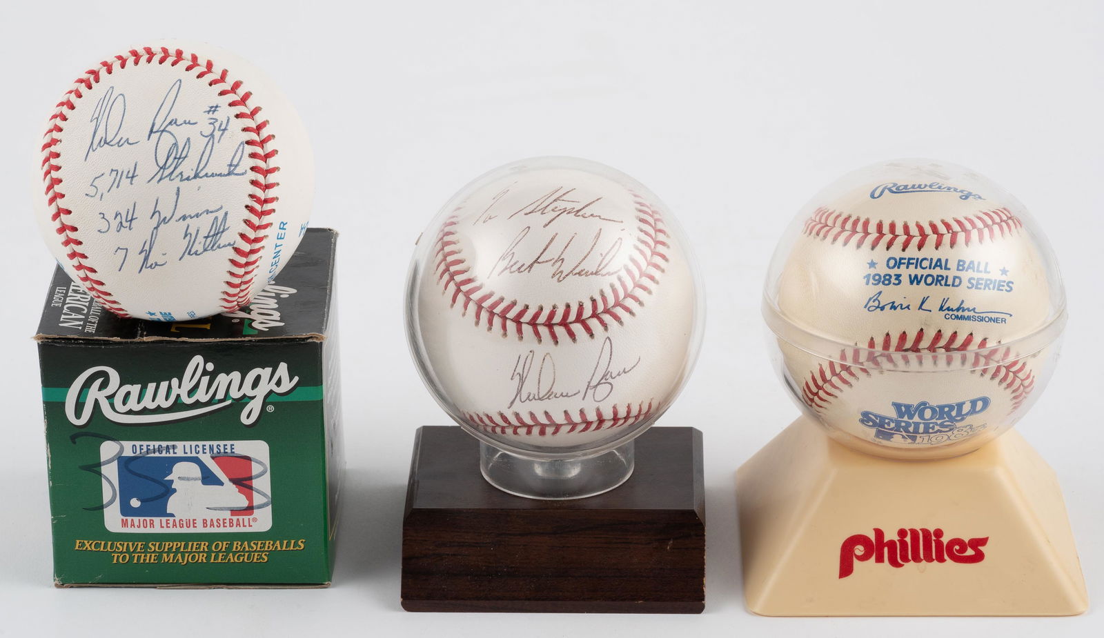 3 Nolan Ryan Autographed Baseballs (1 of 4)