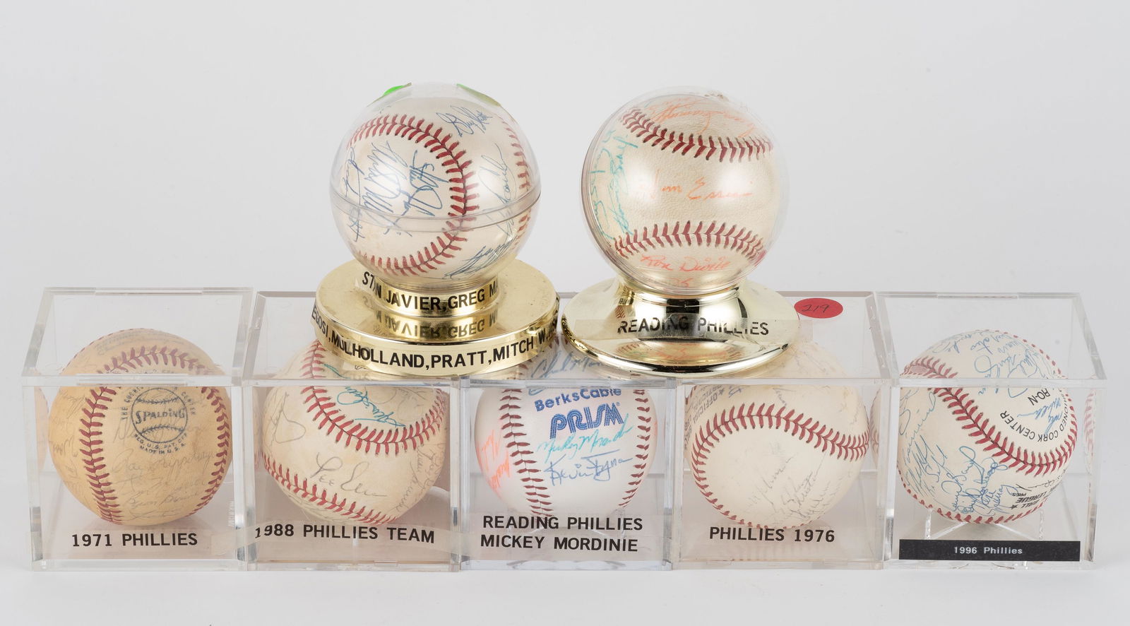 7 Phillies Team Autographed Baseballs (1 of 9)