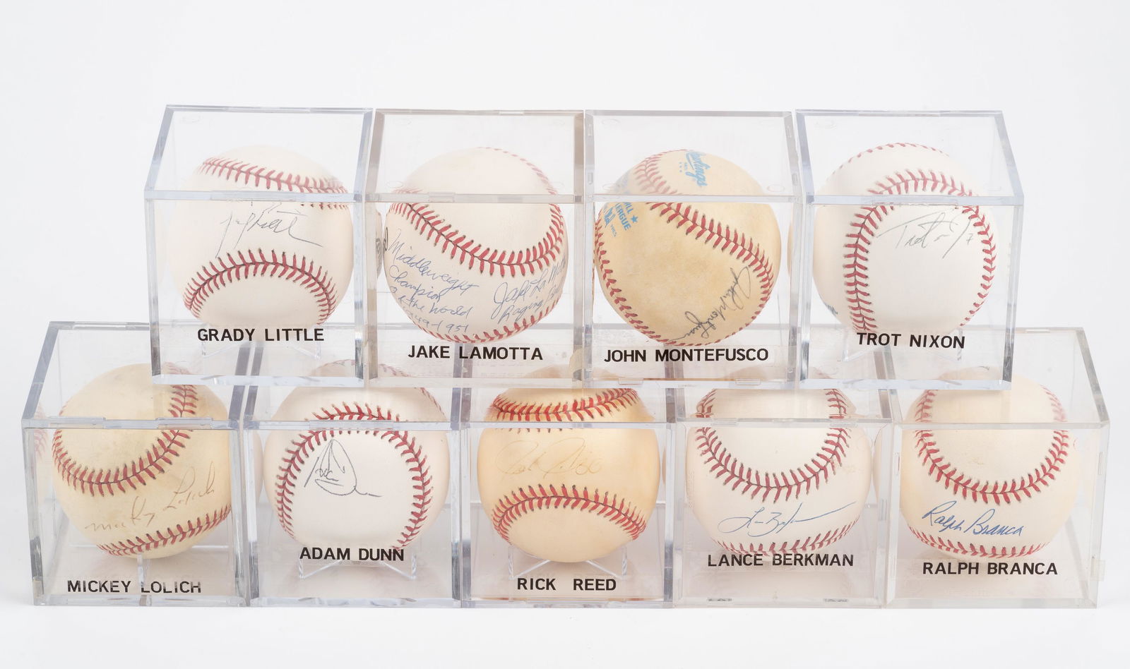 9 Autographed Baseballs Incl Jake Lamotta (1 of 6)