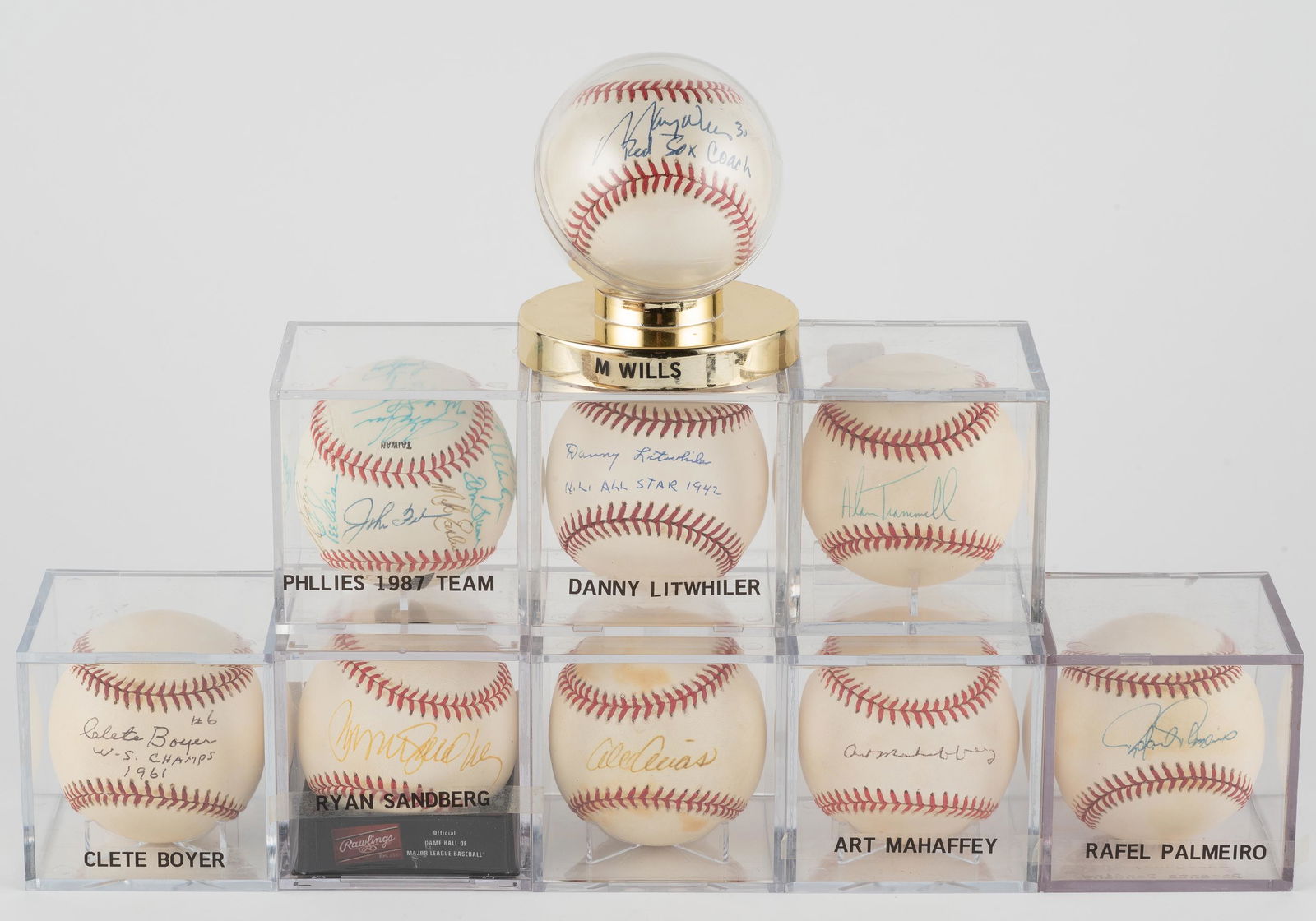 9 Autographed Baseballs Incl Team Ball (1 of 13)