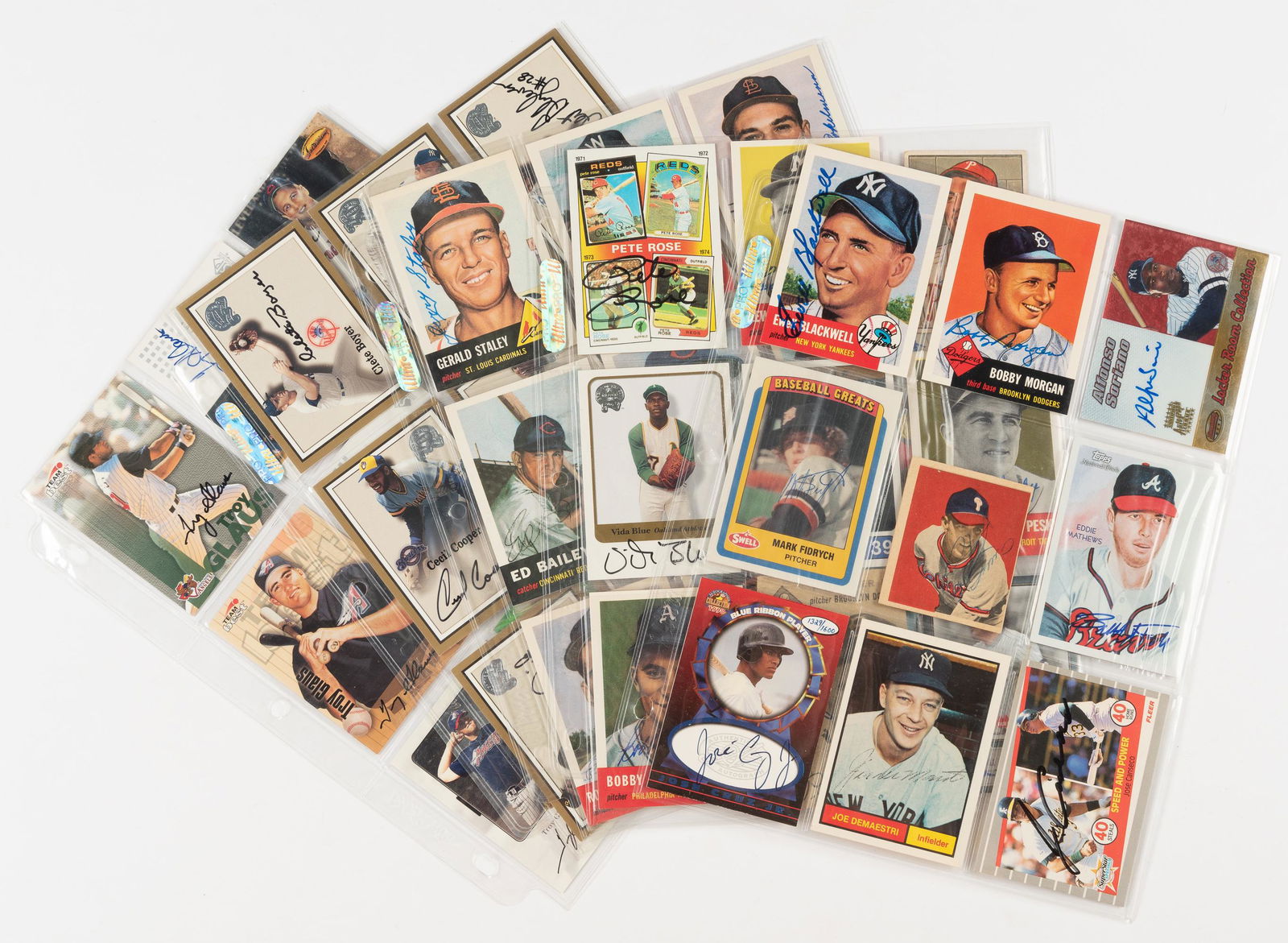 45 Autographed Baseball Cards (1 of 3)
