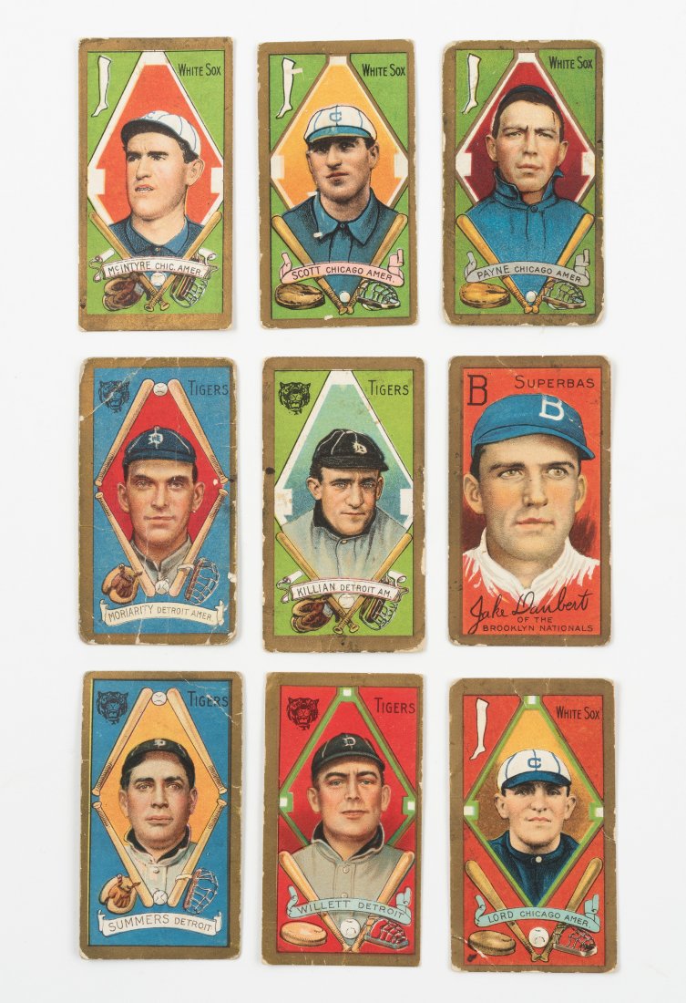 9 1911 T205 Tobacco Cards (1 of 20)