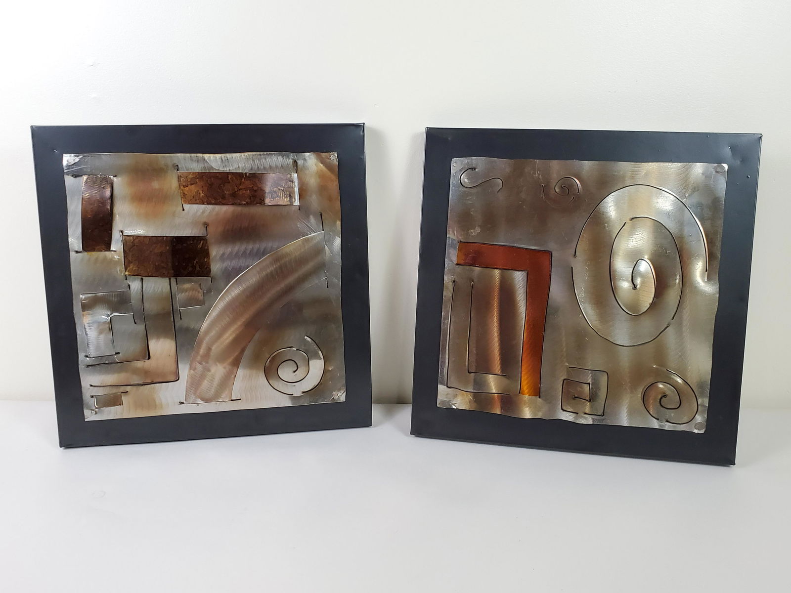 Pair Of Decorative Metal Wall Sculptures (1 of 4)