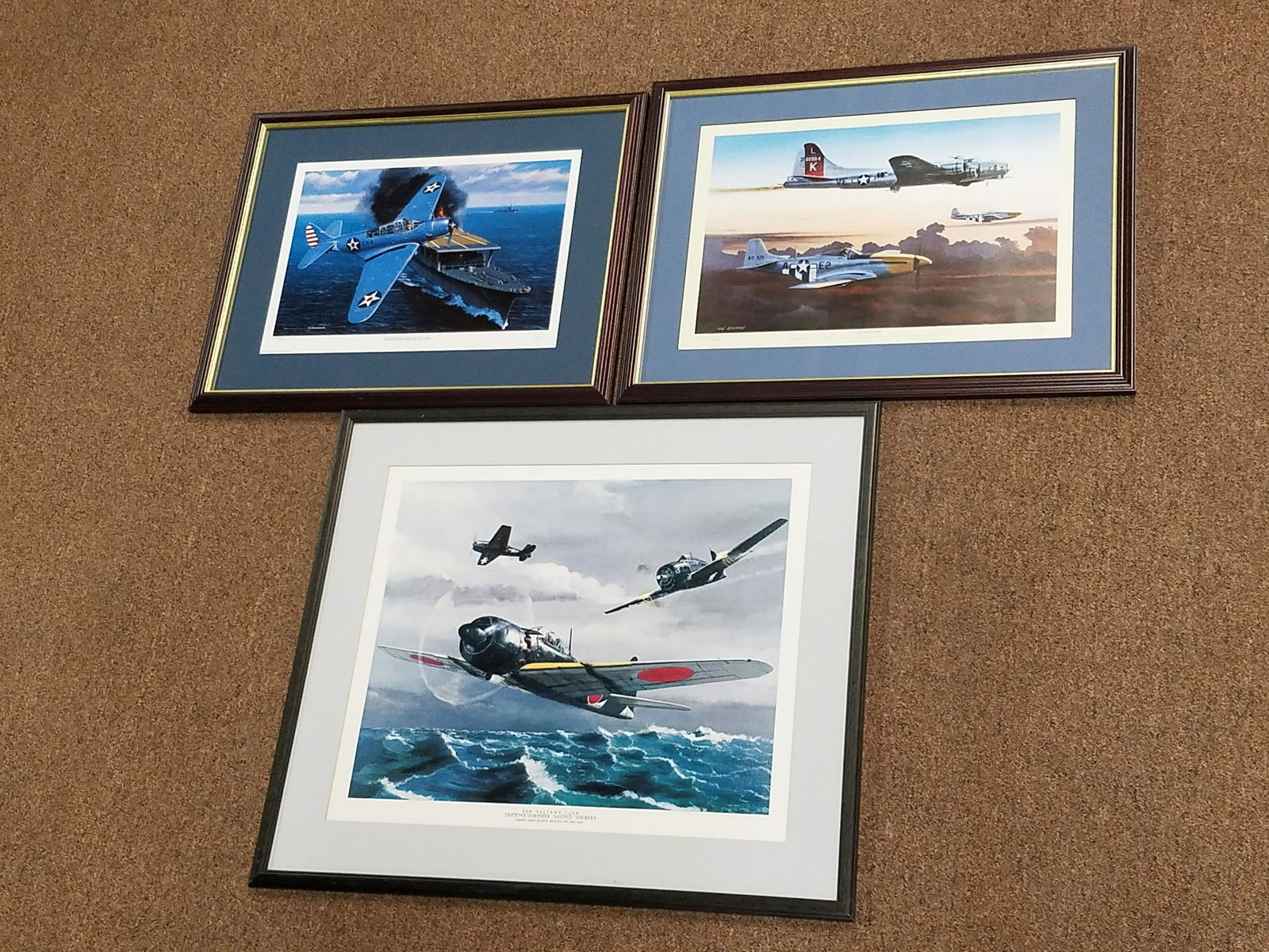 3 Military Combat Prints incl Iwo Jima (1 of 12)