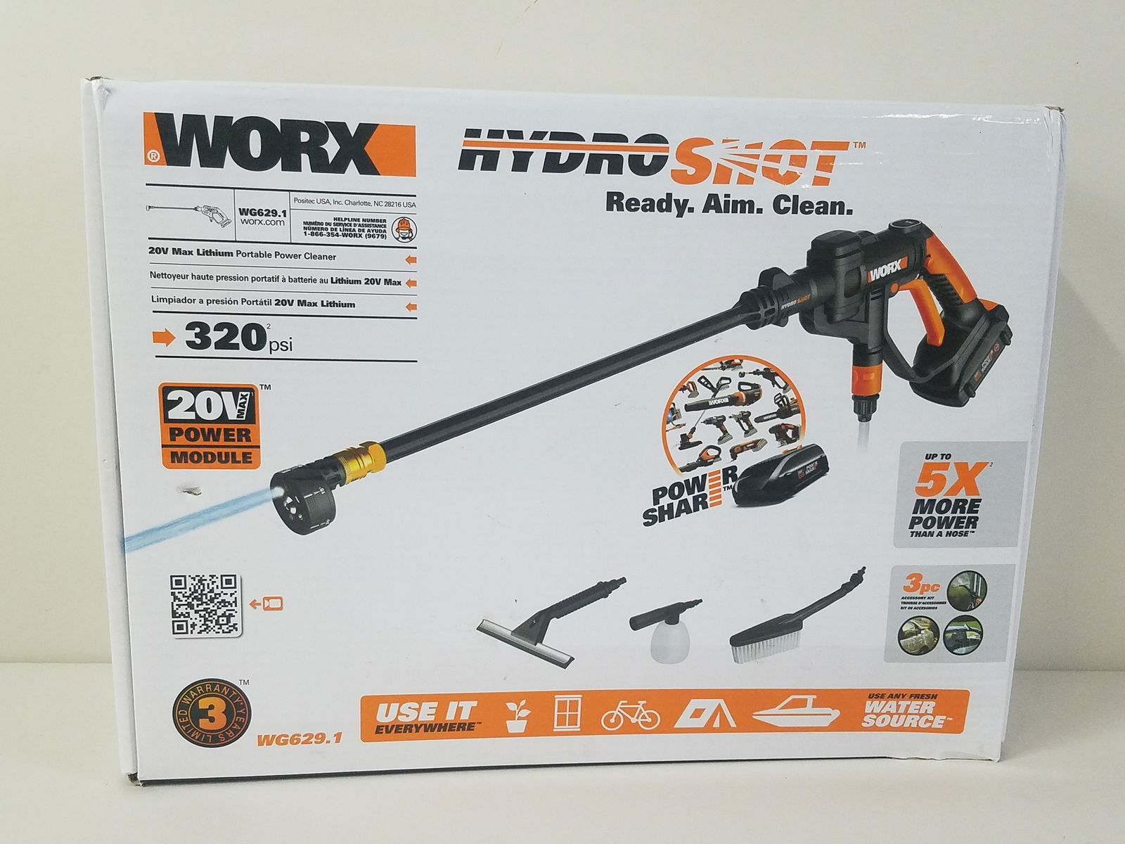 Worx HydroShot Portable Power Cleaner (1 of 3)
