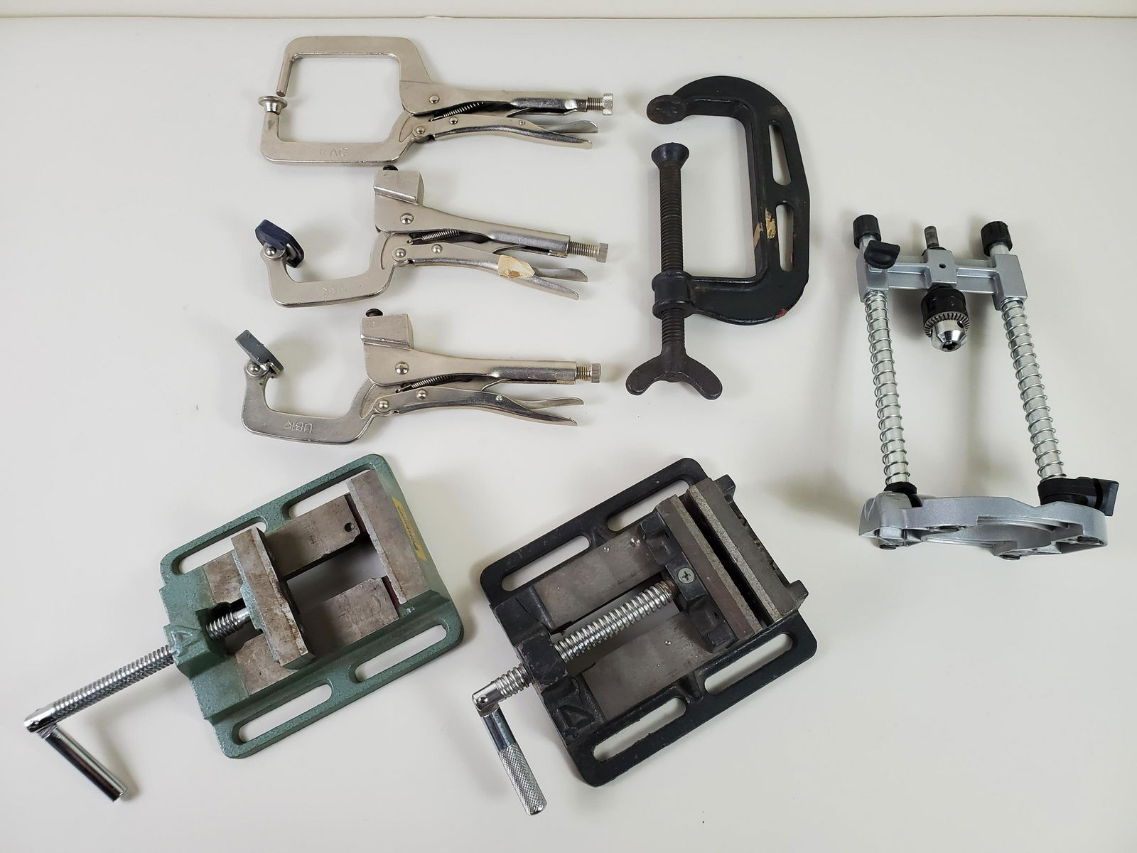 3 Clamps, 2 Vices and Drill Jig (1 of 4)