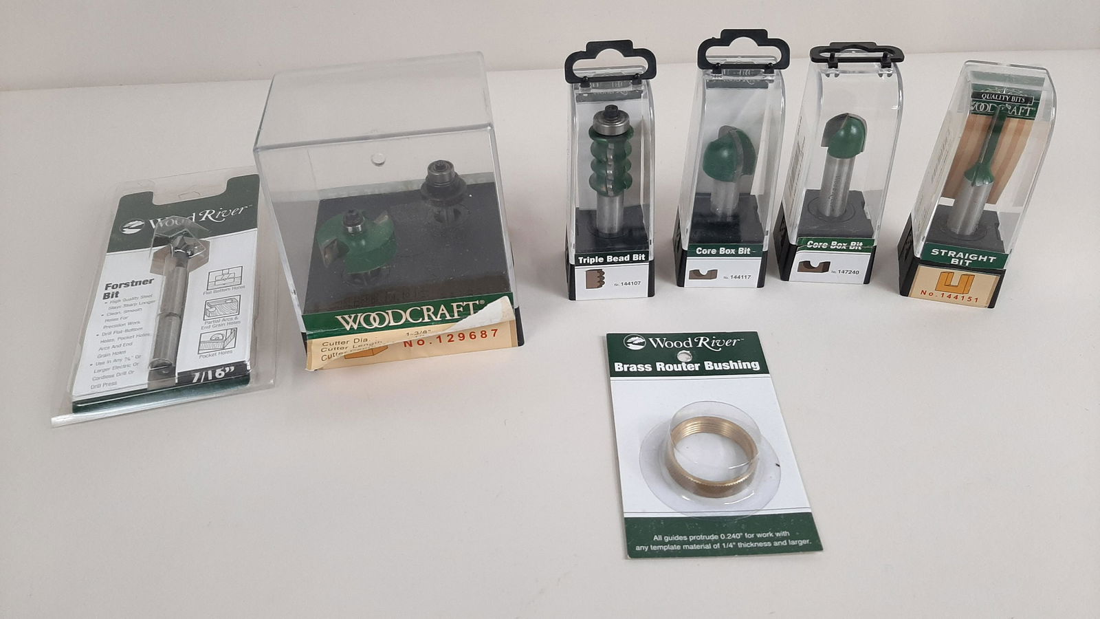 5 WoodCraft Router Bits and Forster Drill Bit (1 of 4)