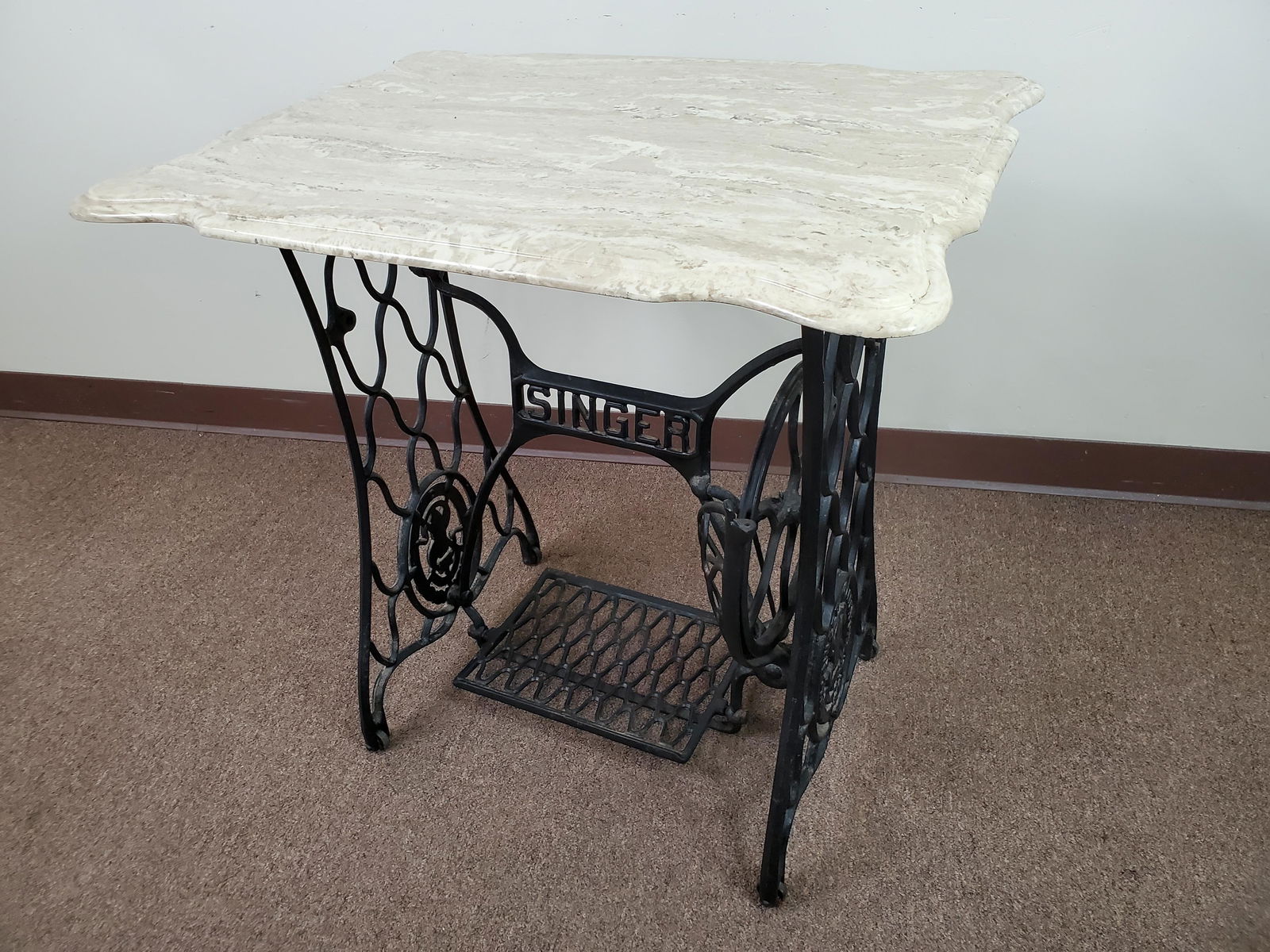 Marble Top Singer Sewing Maching Base (1 of 4)