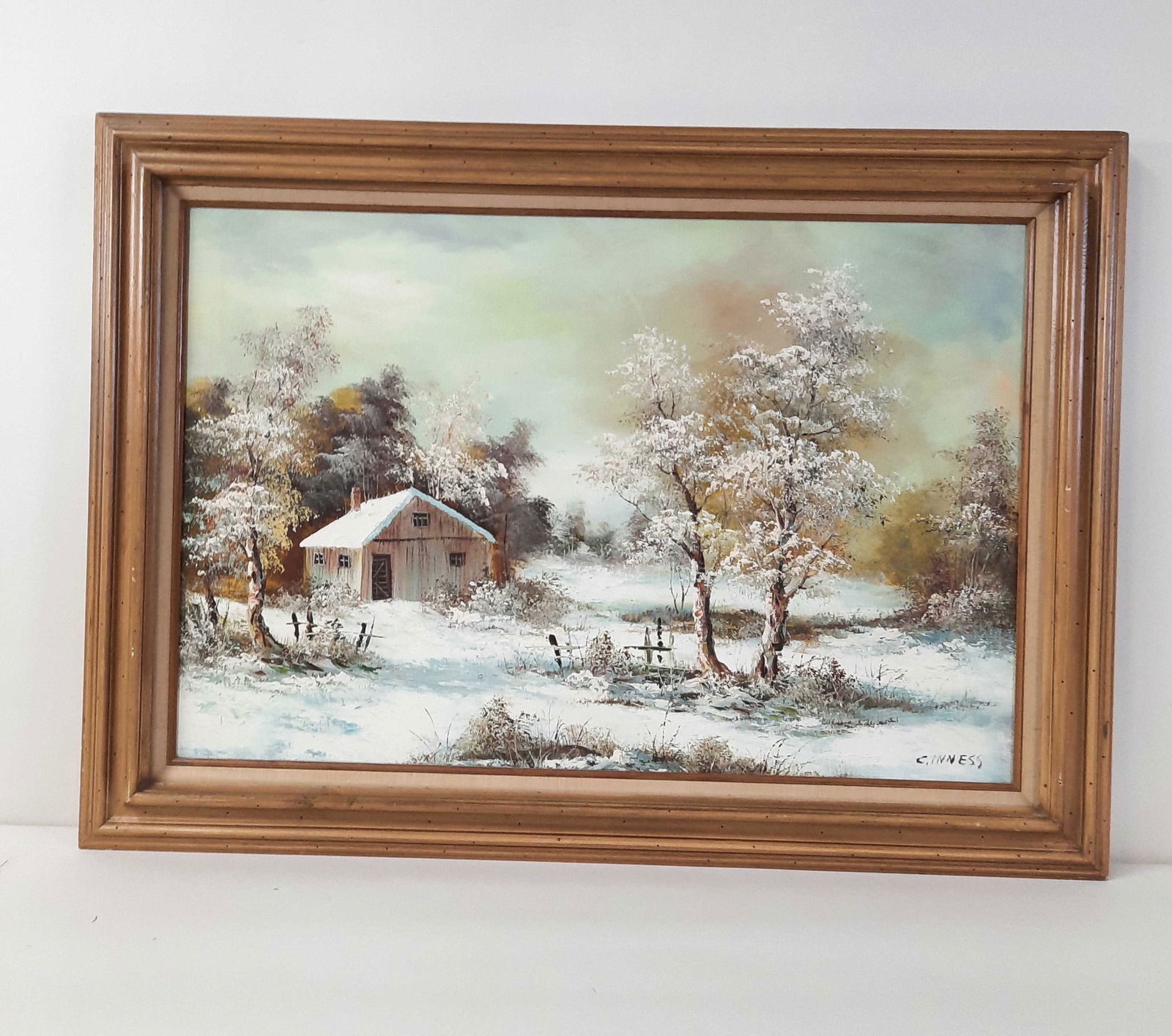 C. Inness Winter Landscape Painting (1 of 2)