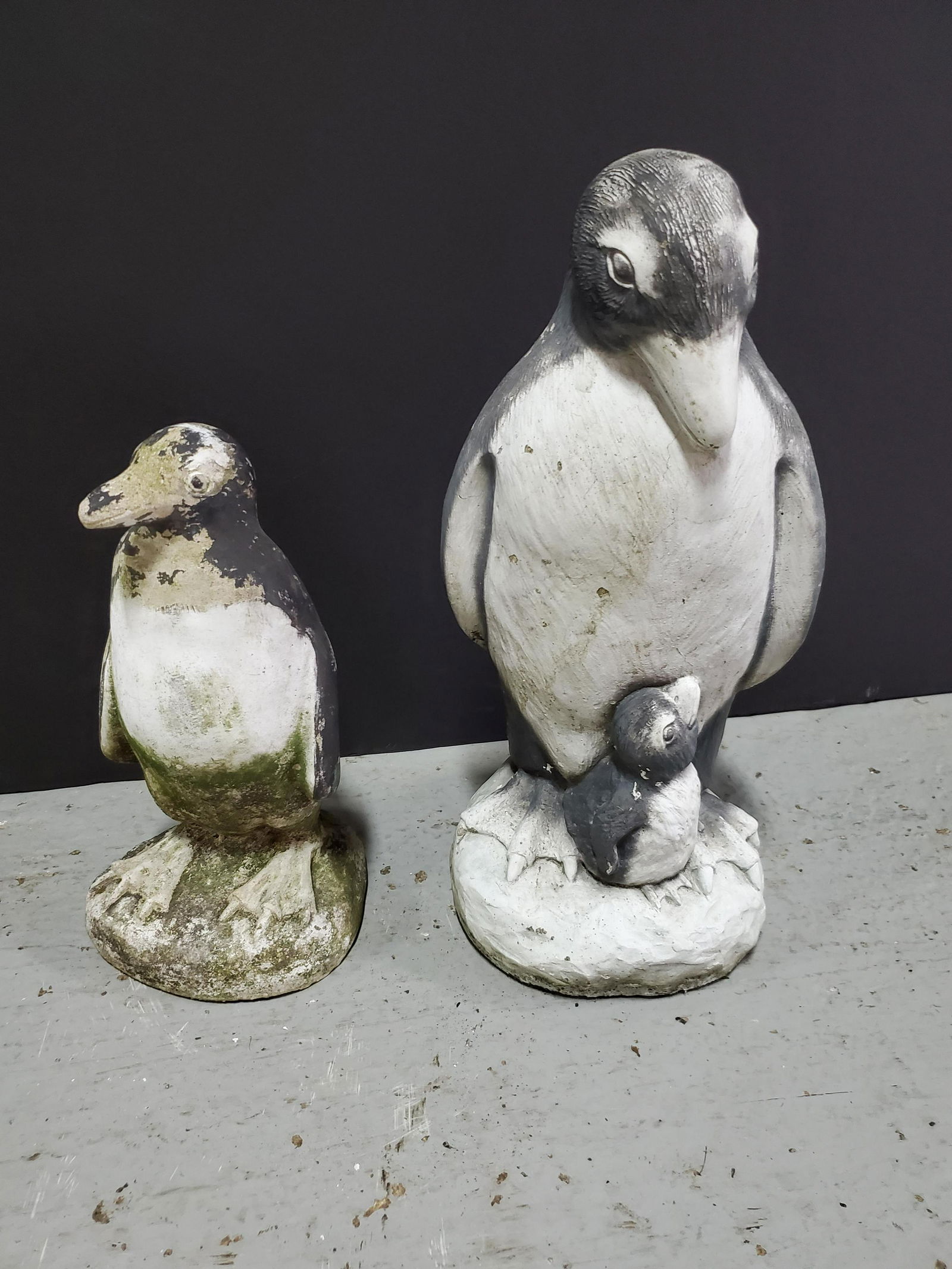 2 Painted Concrete Penguin Statues (1 of 5)