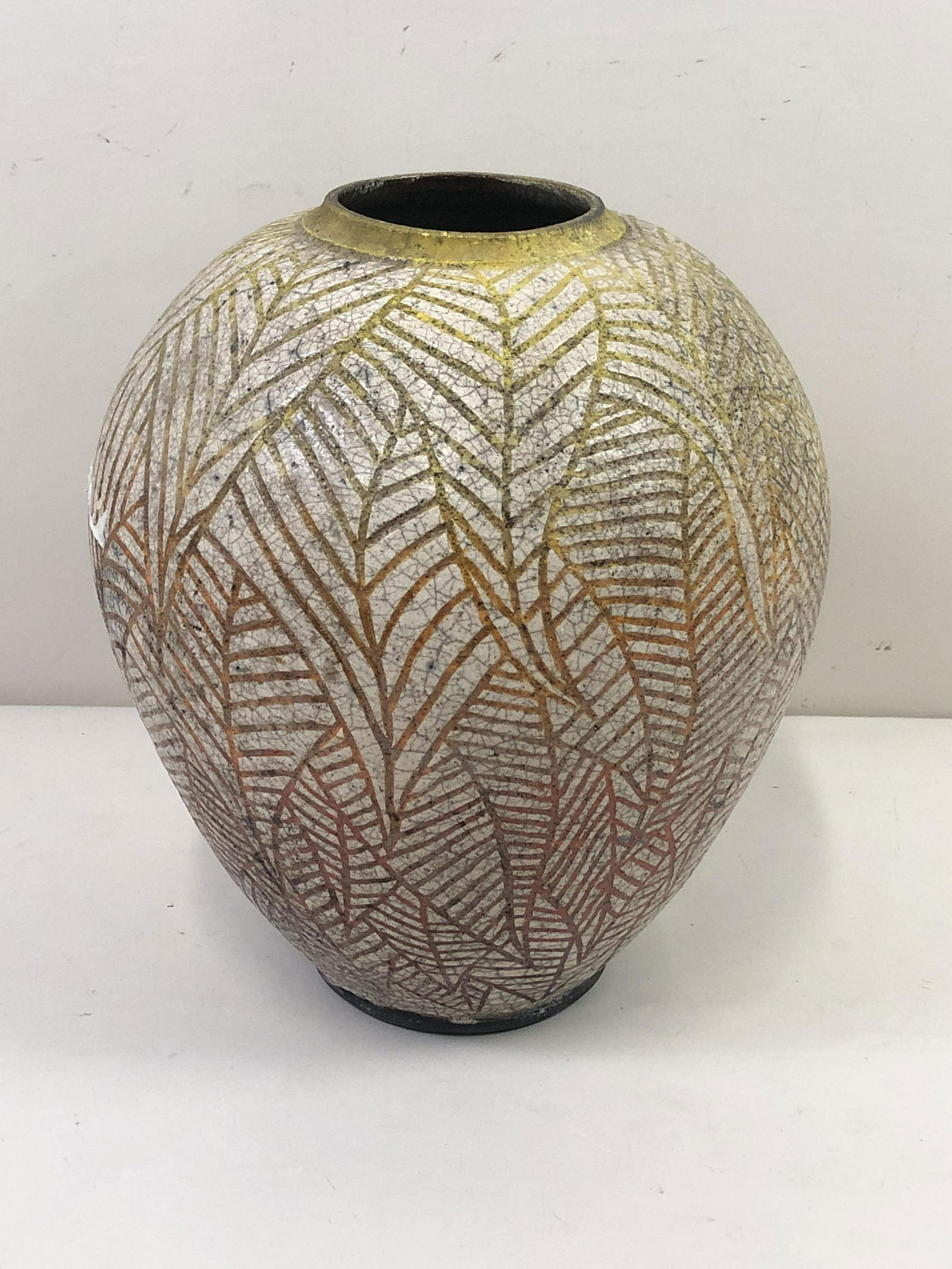 Signed Raku Studio Ceramic Vase (1 of 4)
