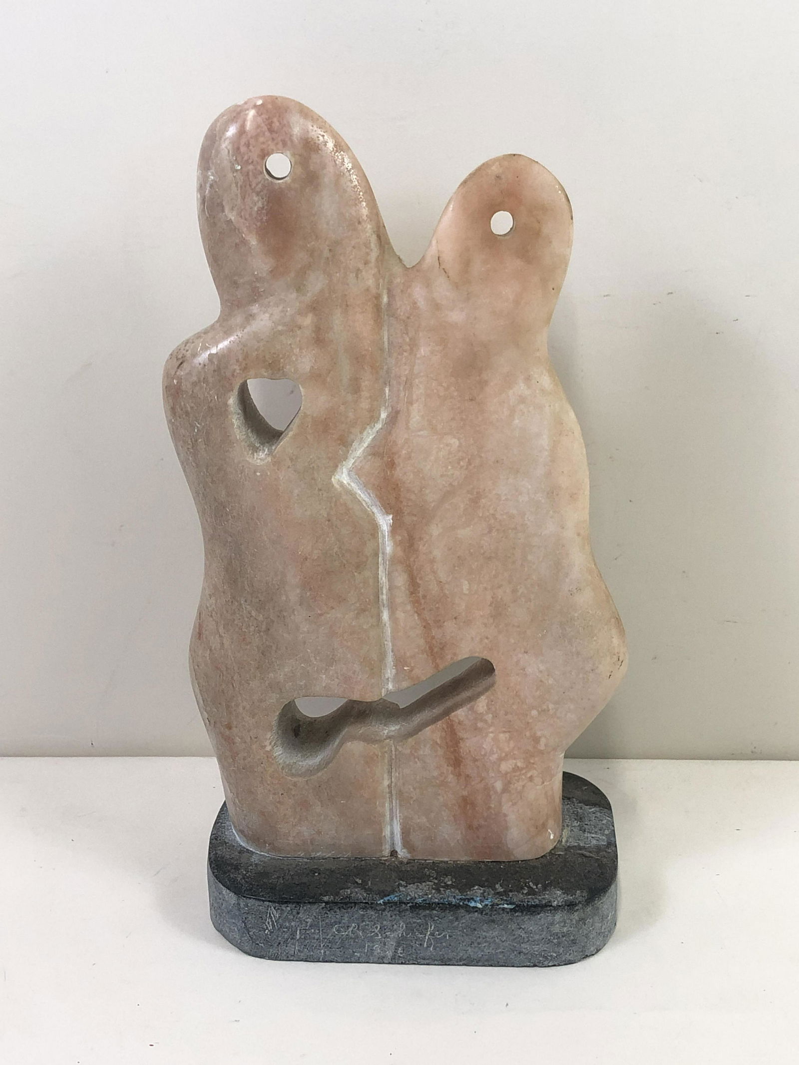 CR Schiefer Abstract Carved Hardstone Sculpture (1 of 3)