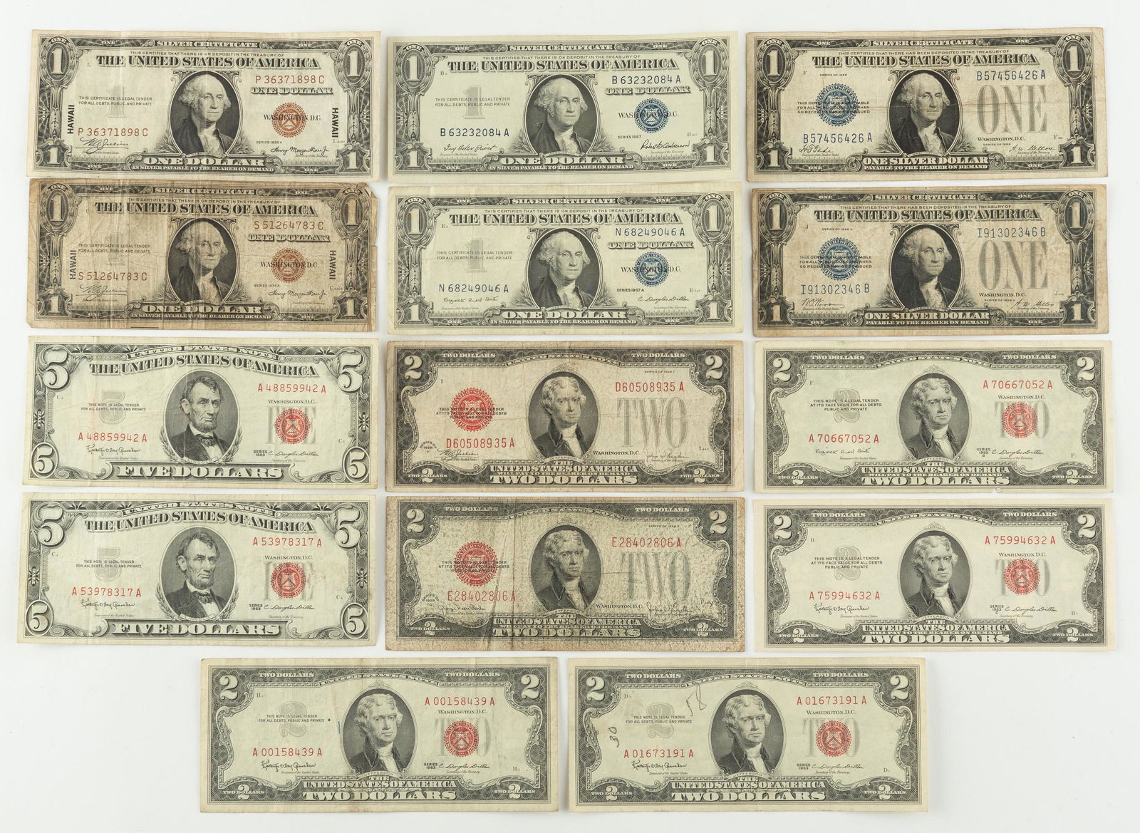 14 Pcs U.S. Currency (1 of 2)