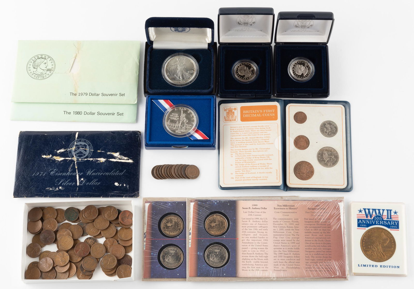 Misc. Items Incl. 1994 Unc. American Silver Eagle (1 of 6)