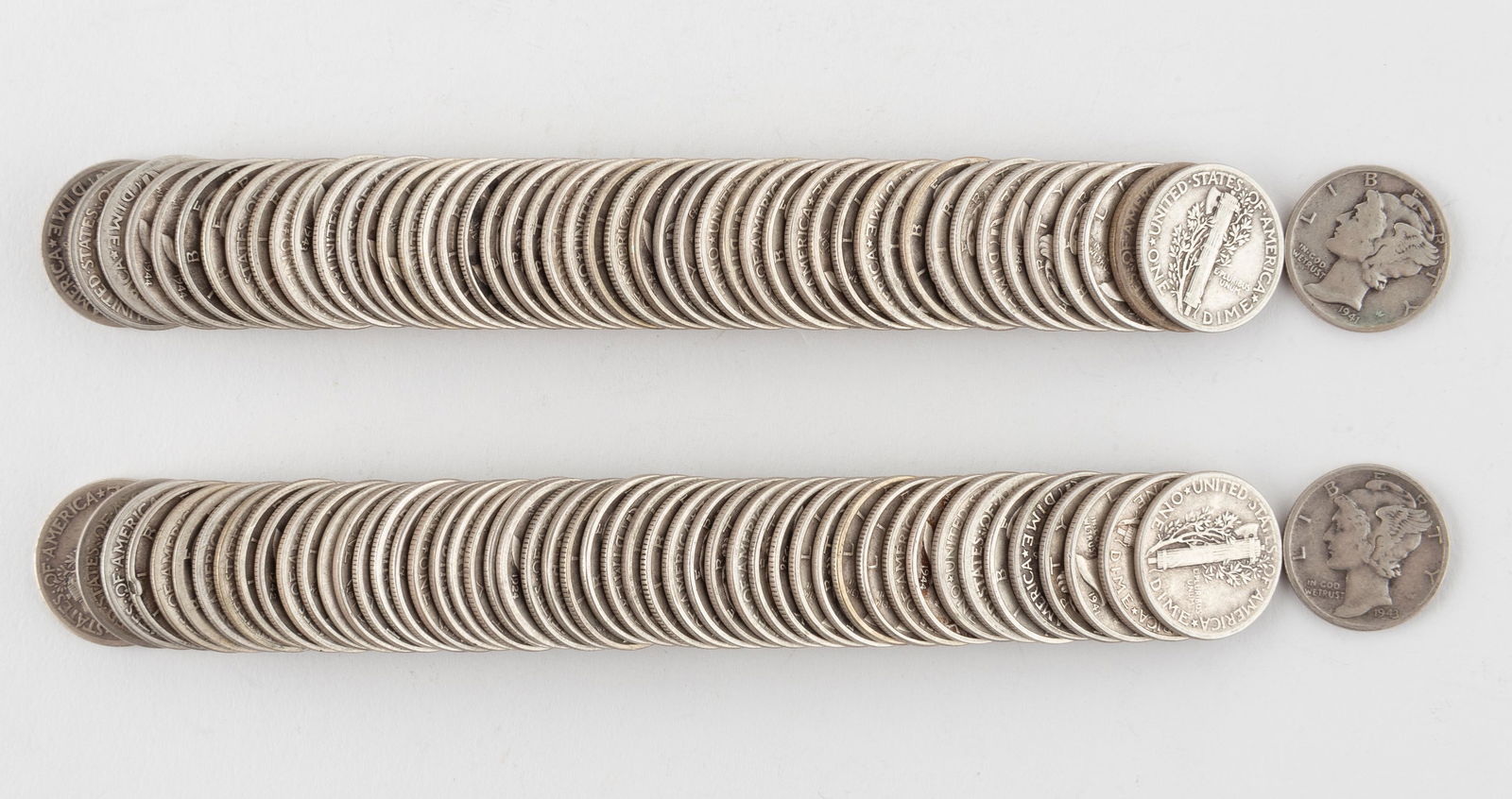 100 Mercury Dimes (1917-1940's) (1 of 1)