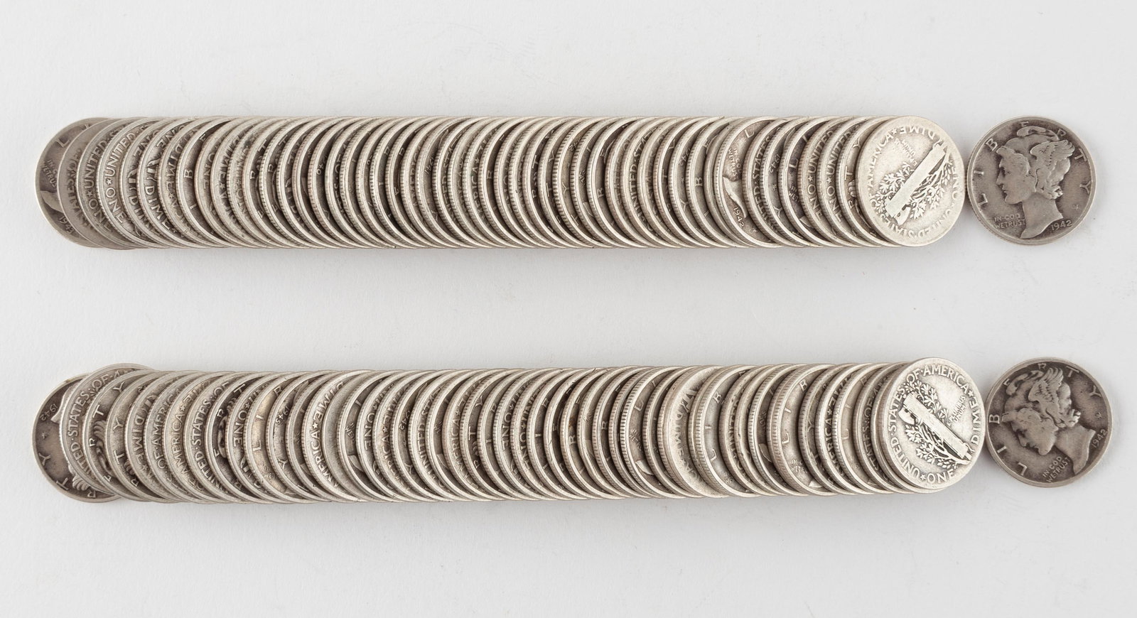 100 Mercury Dimes (1925-1940's) (1 of 1)