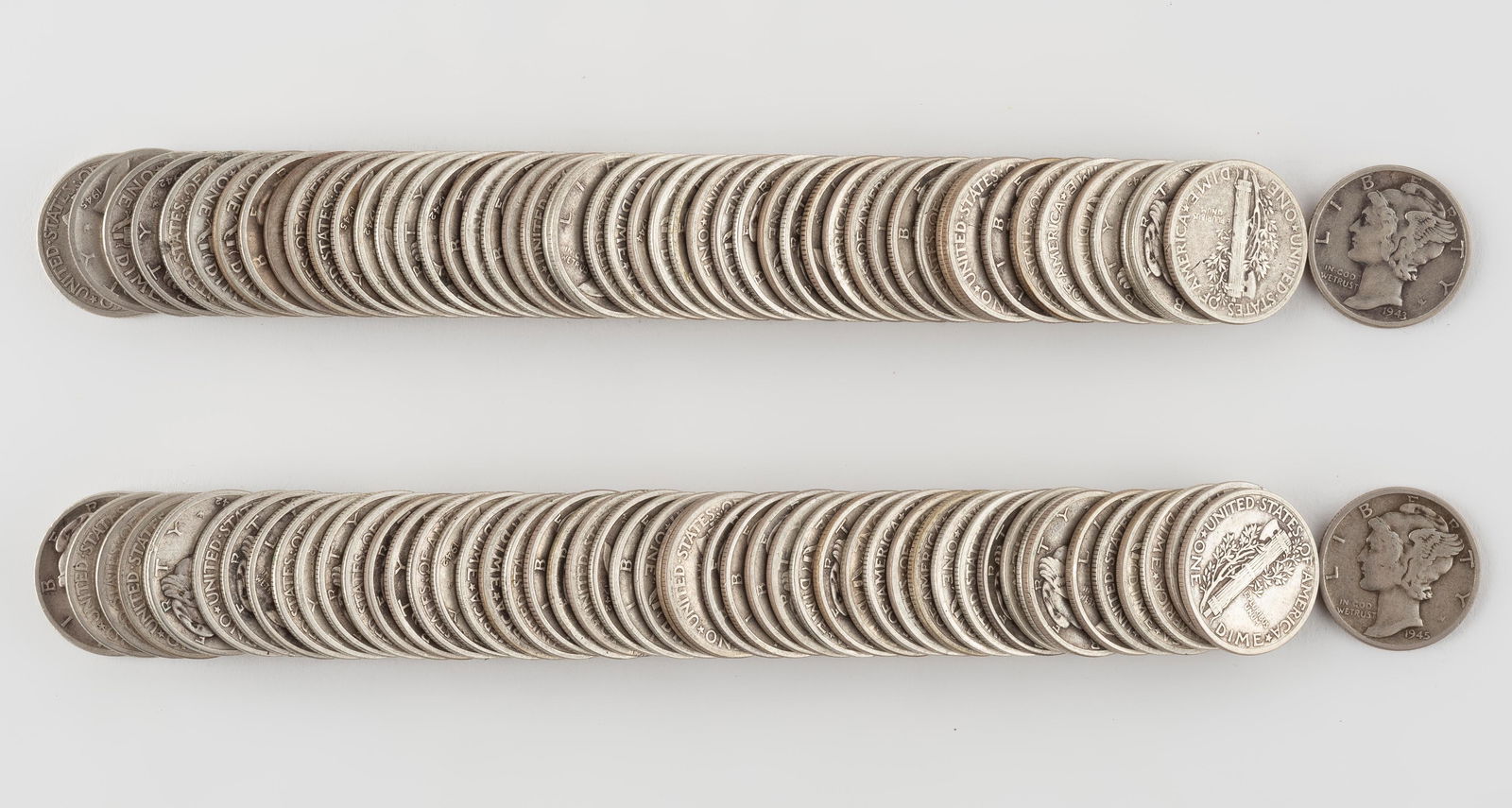 100 Mercury Dimes (1926-1940's) (1 of 1)