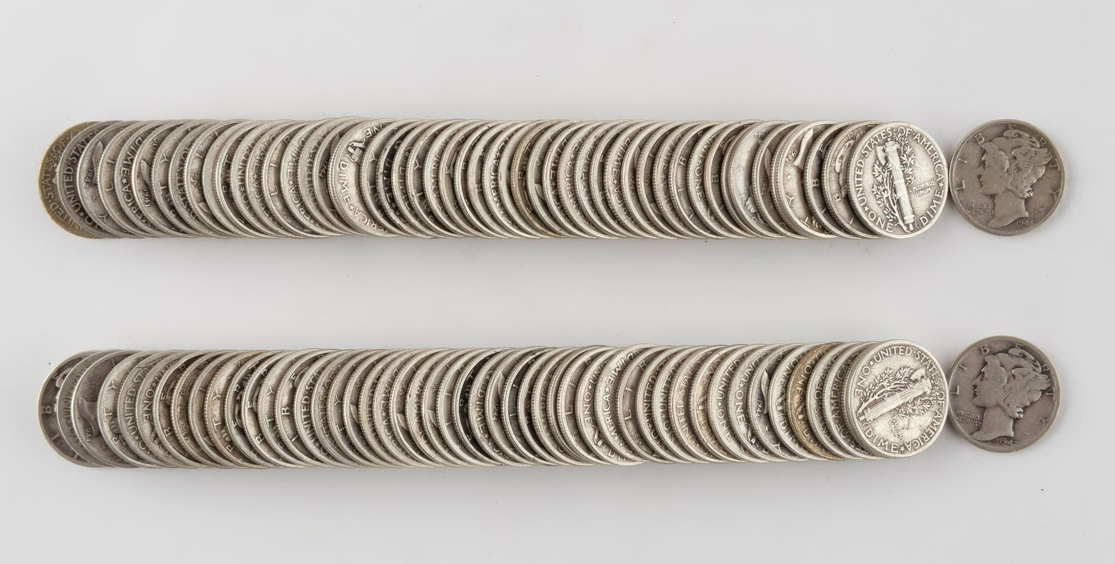 100 Mercury Dimes (1918-1940's) (1 of 1)