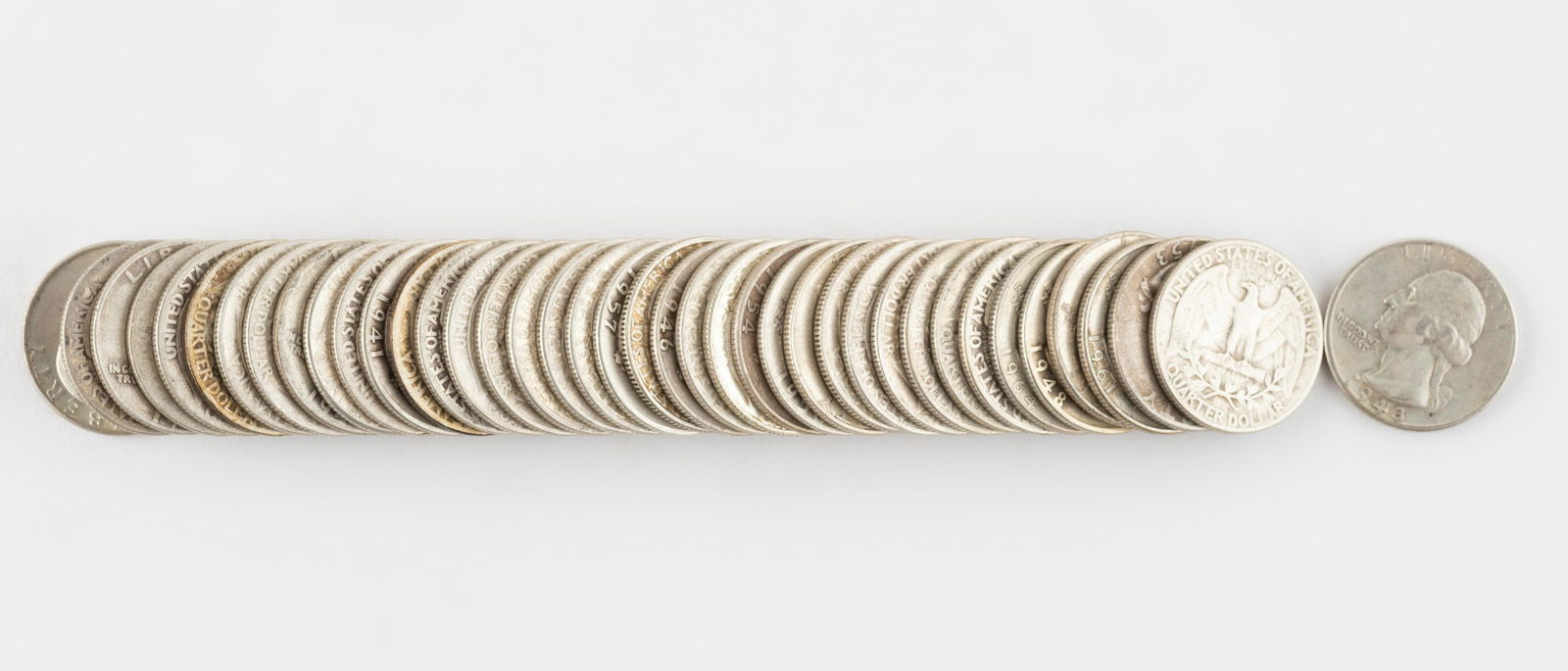 40 Silver Washington Quarters (1943-1964) (1 of 1)