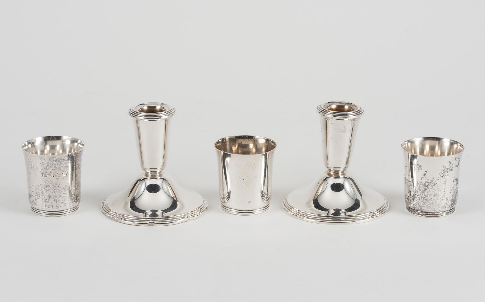 Sterling Tumblers and Candlestick Holders (1 of 10)