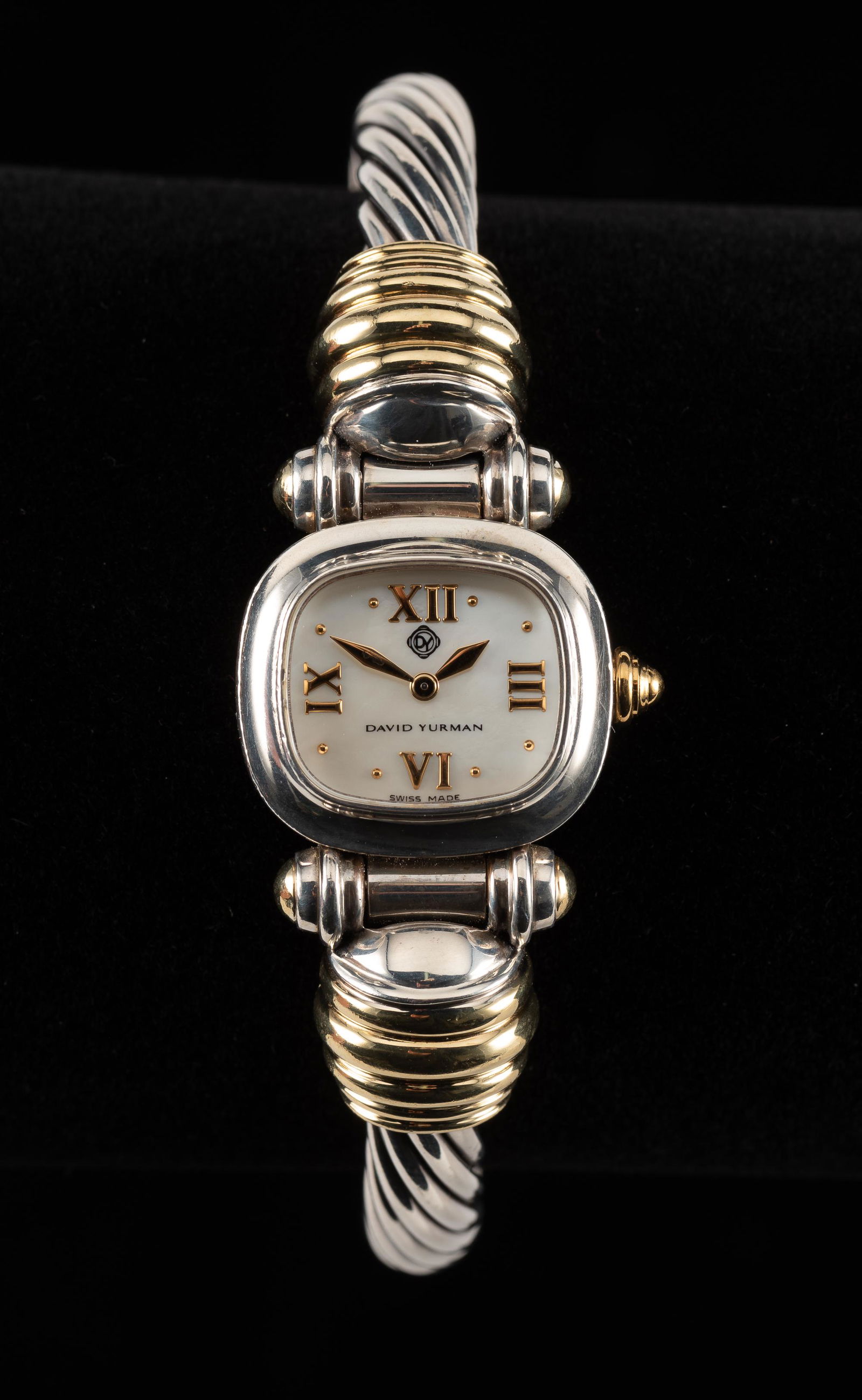 David Yurman Sterling & 18K Ladies Cable Watch (1 of 4)