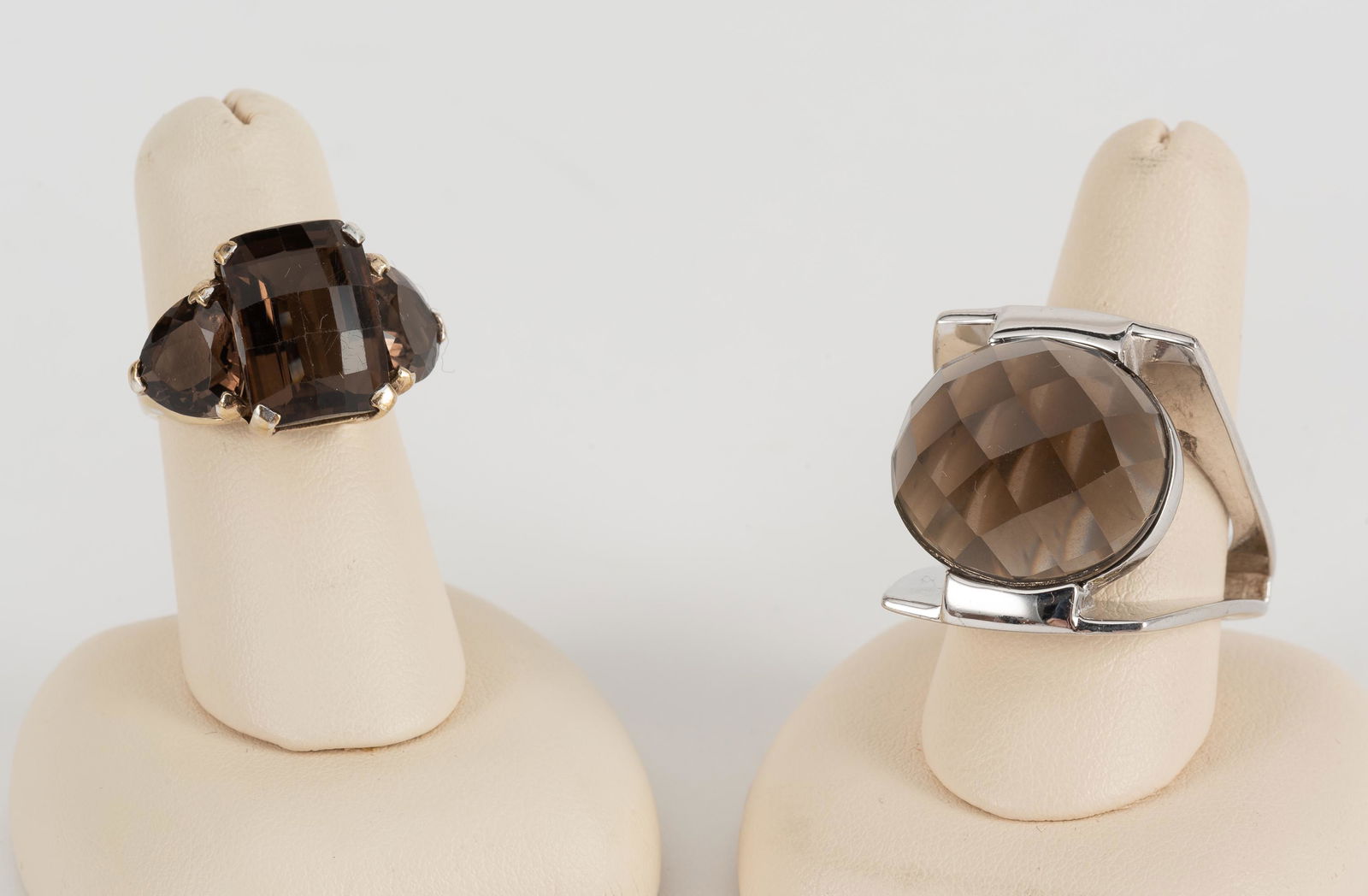 2 Sterling & Smoky Quartz Rings (1 of 9)