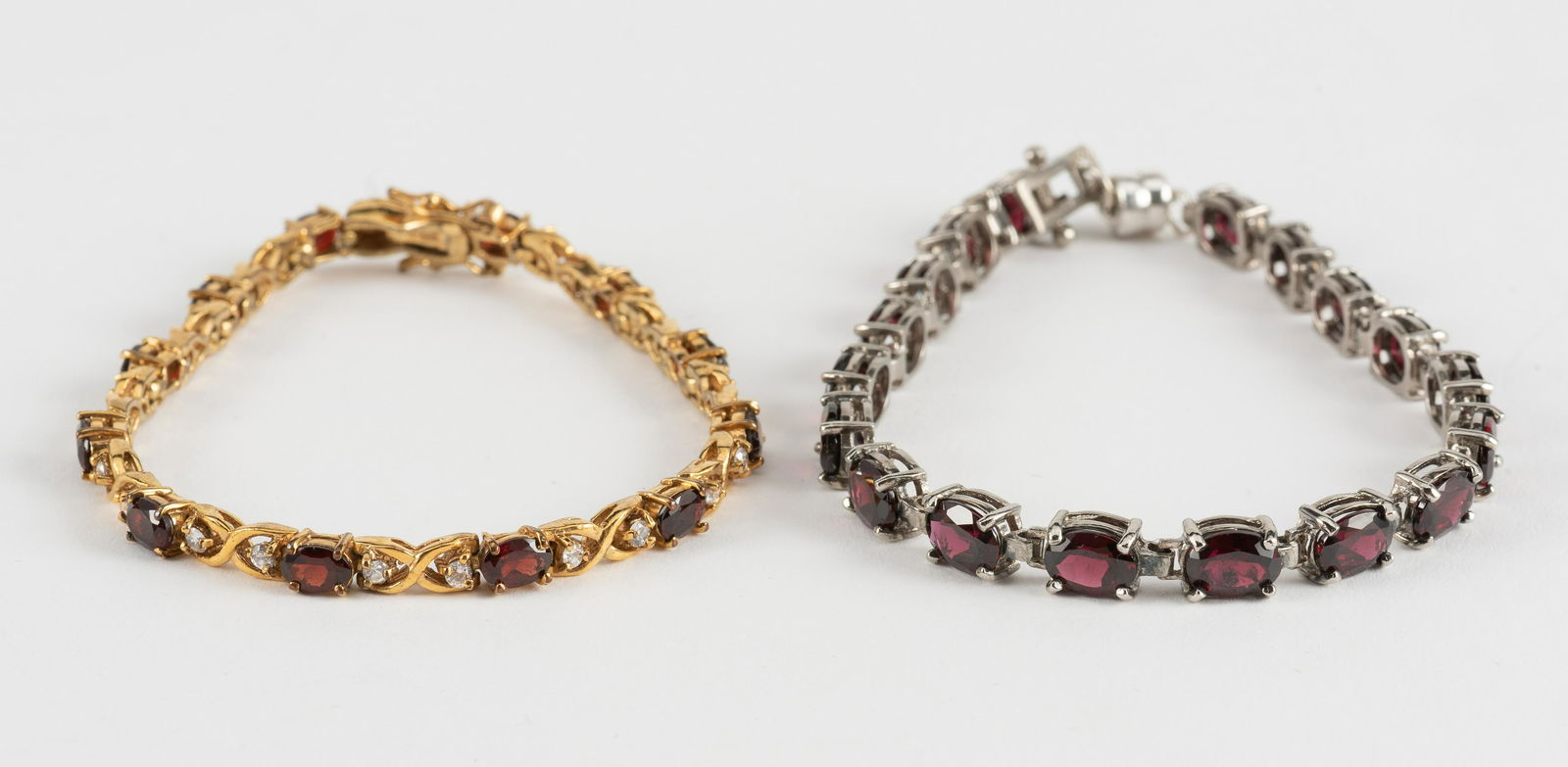 2 Sterling & Garnet Bracelets (1 of 7)