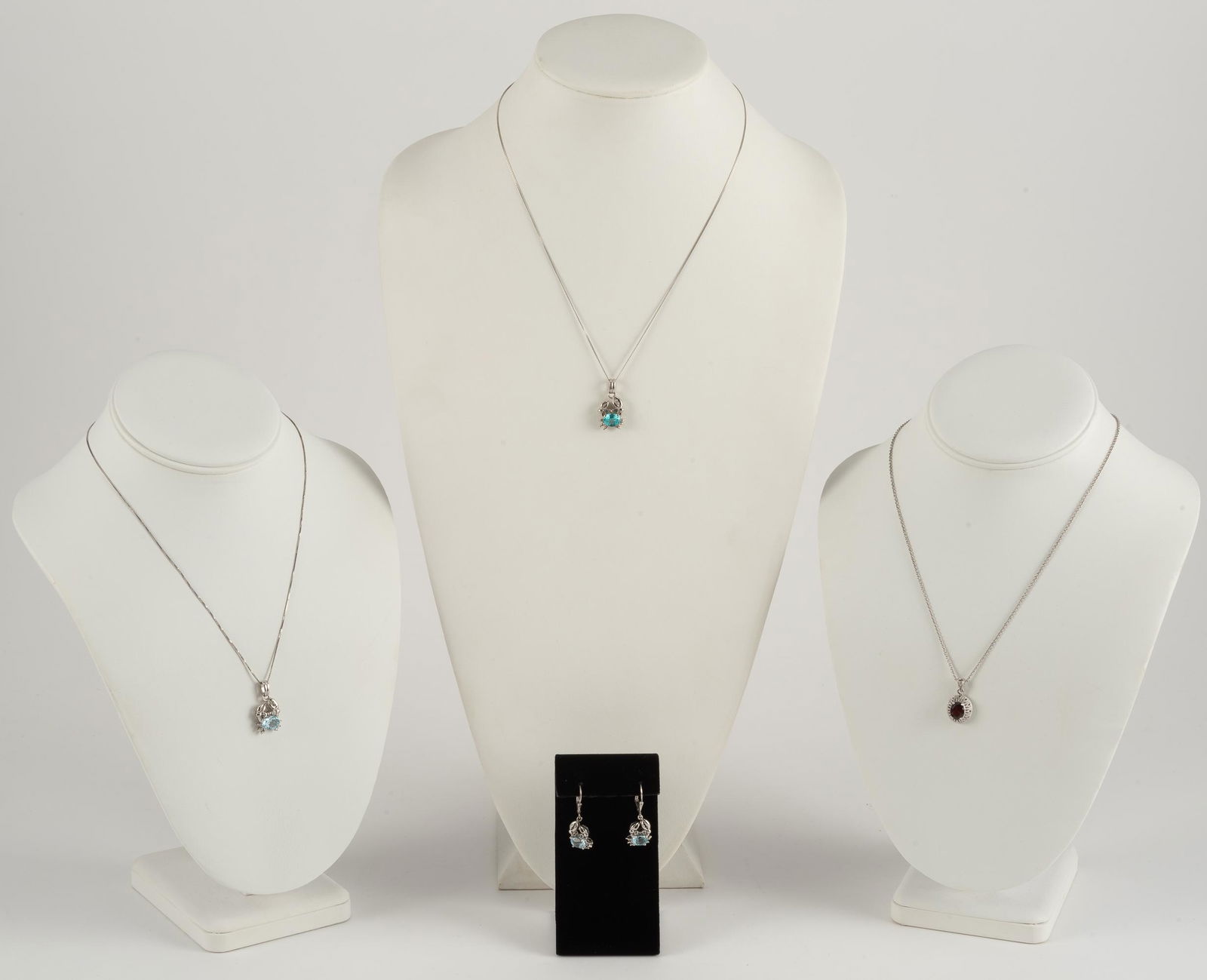 3 Sterling & Gemstone Necklaces and Earrings (1 of 16)