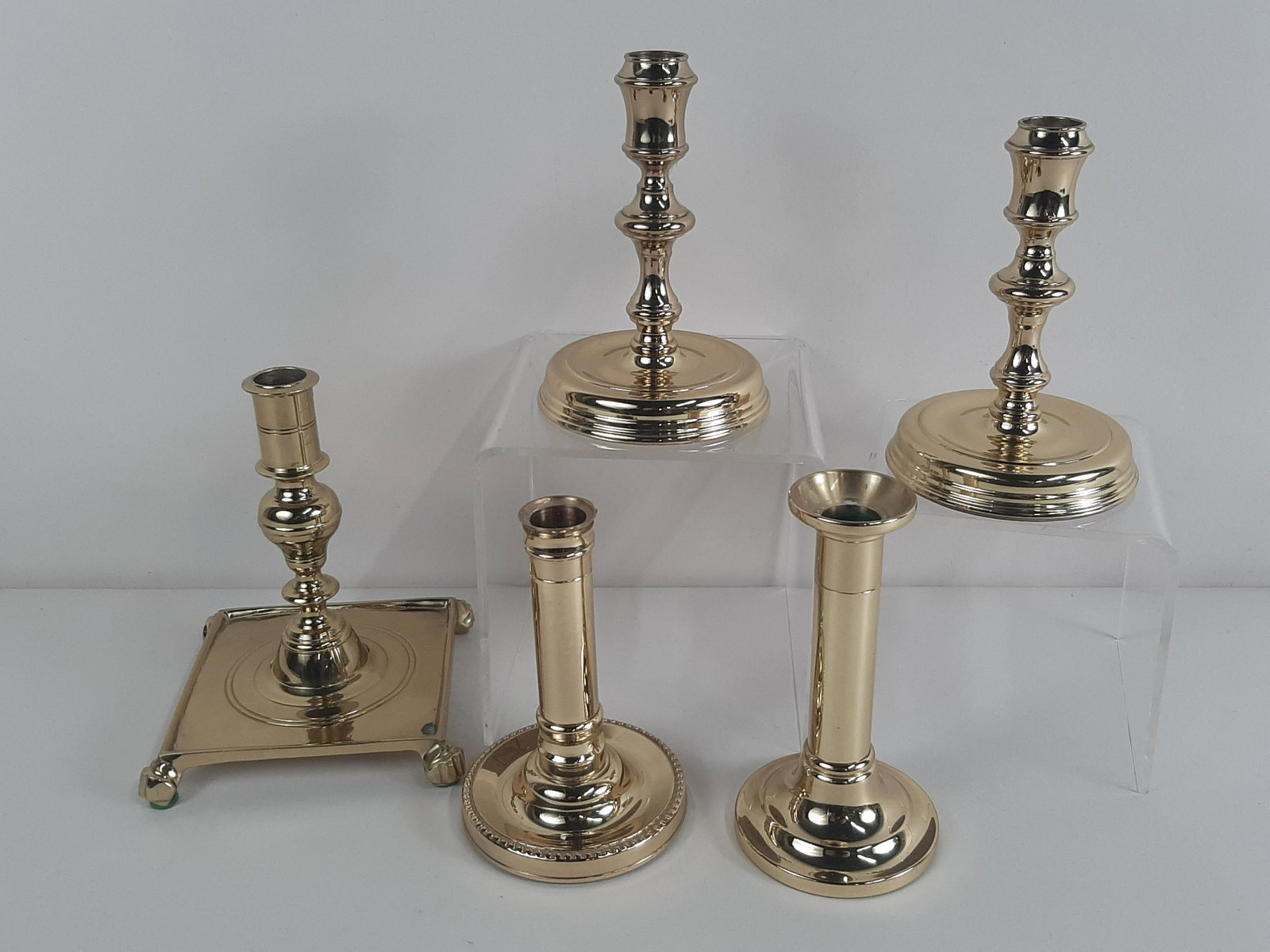 5 Brass Candlesticks incl. Williamsburg & Baldwin (1 of 8)