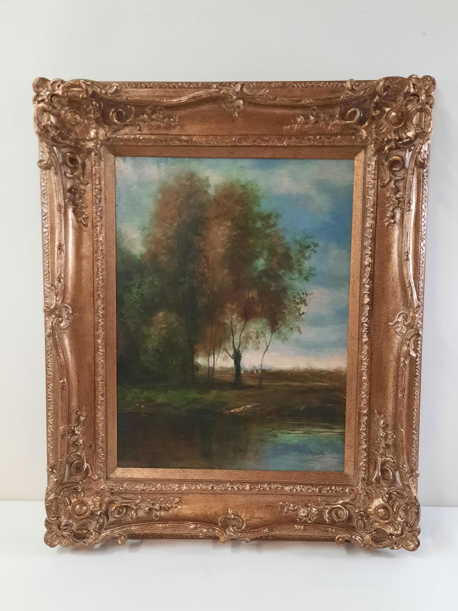 Landscape Painting in Ornate Frame (1 of 4)
