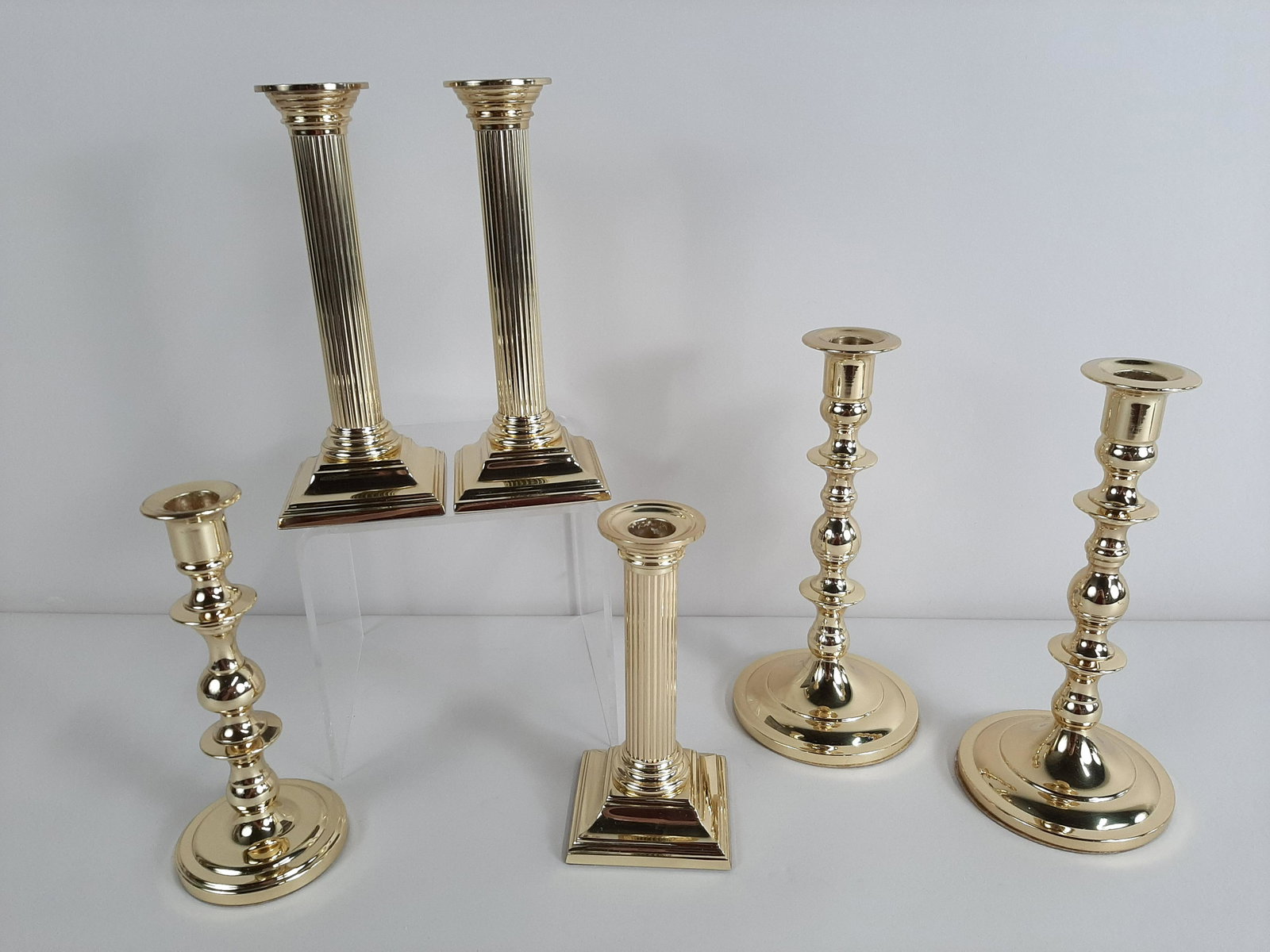 6 Baldwin Brass Candlesticks (1 of 7)