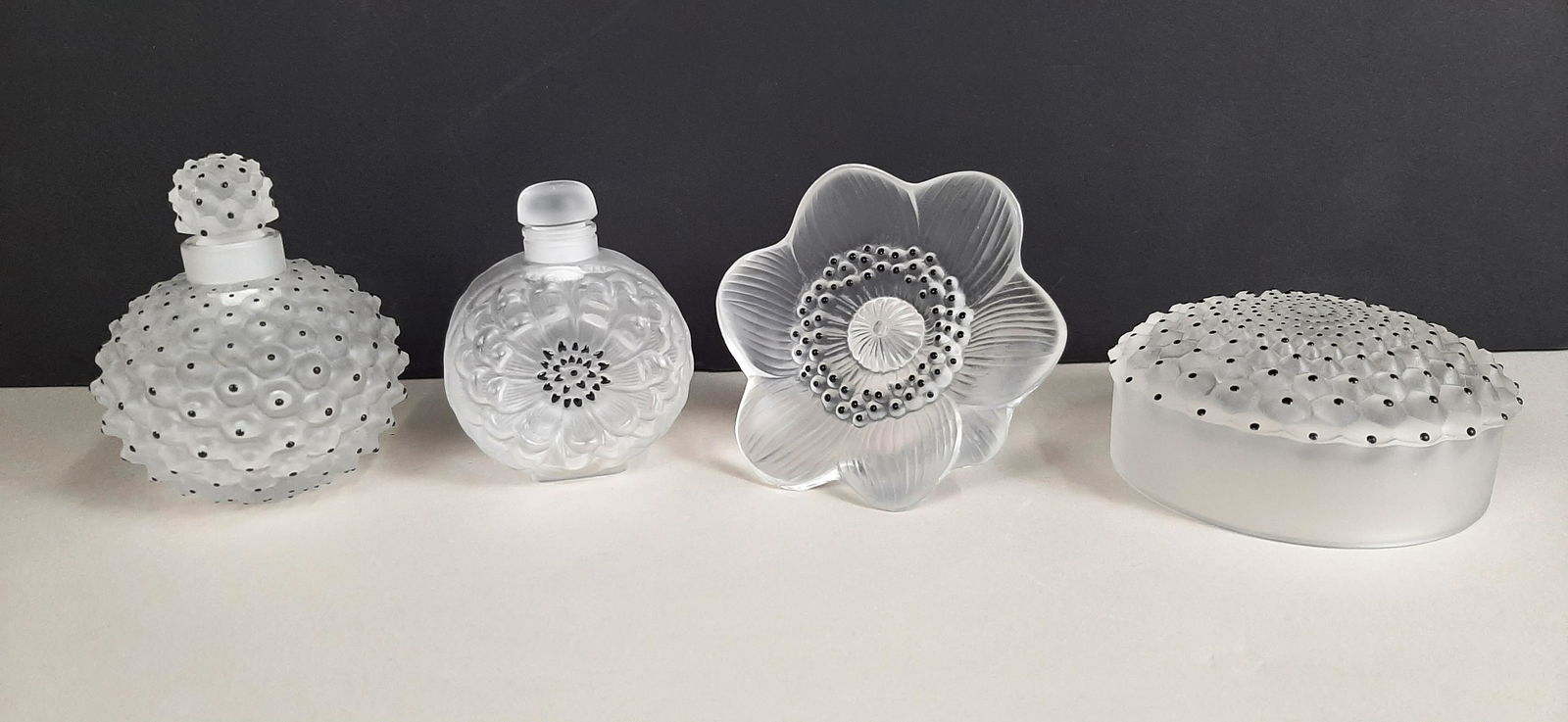 4 Pcs Lalique "Cactus" Vanity Accessories (1 of 4)