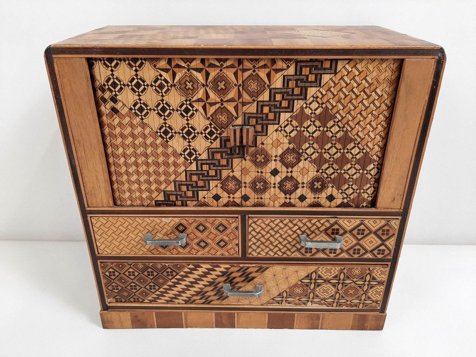 Asian Inlaid Wood Jewelry Box (1 of 6)
