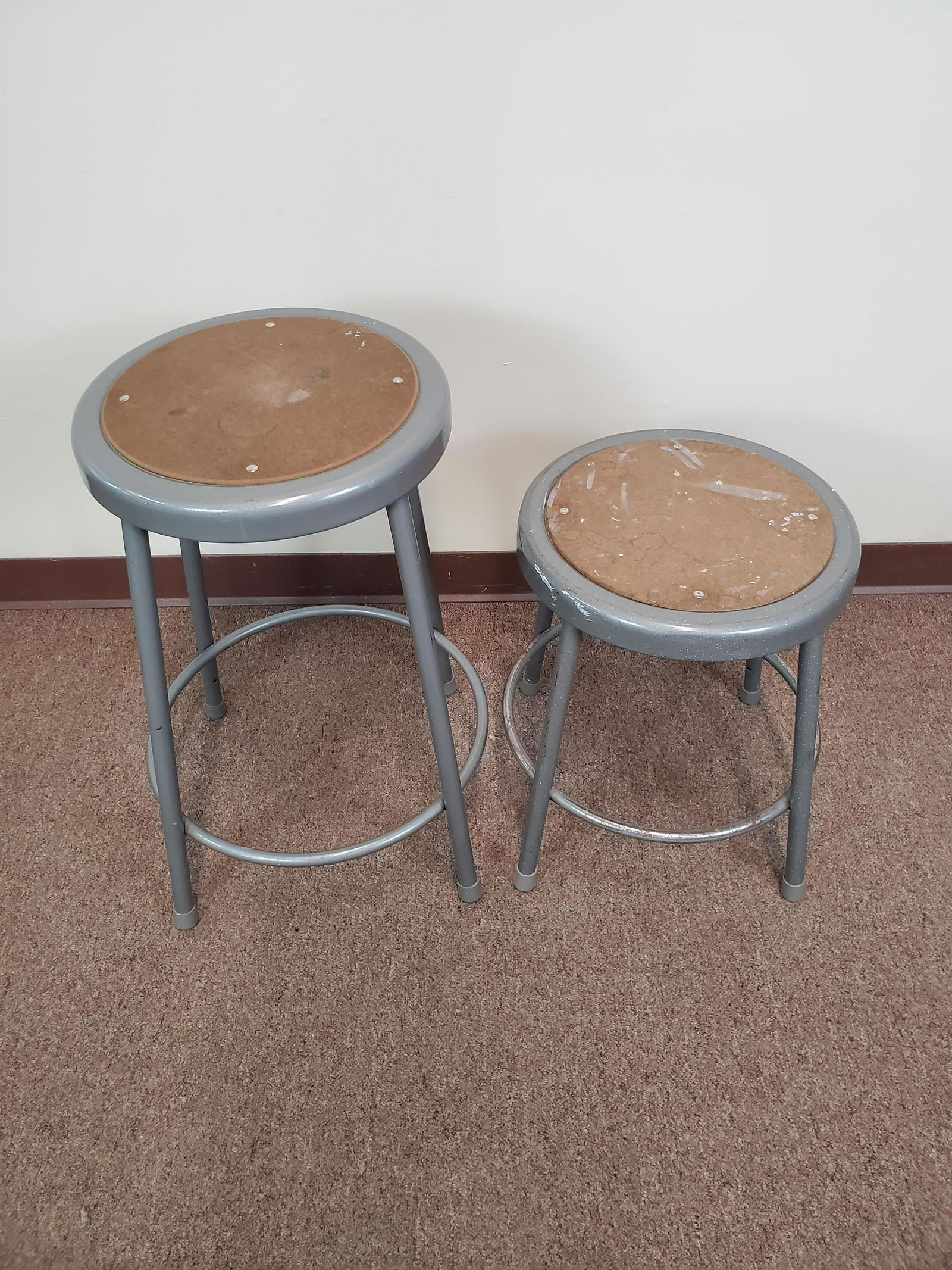2 Metal Shop Stools (1 of 2)