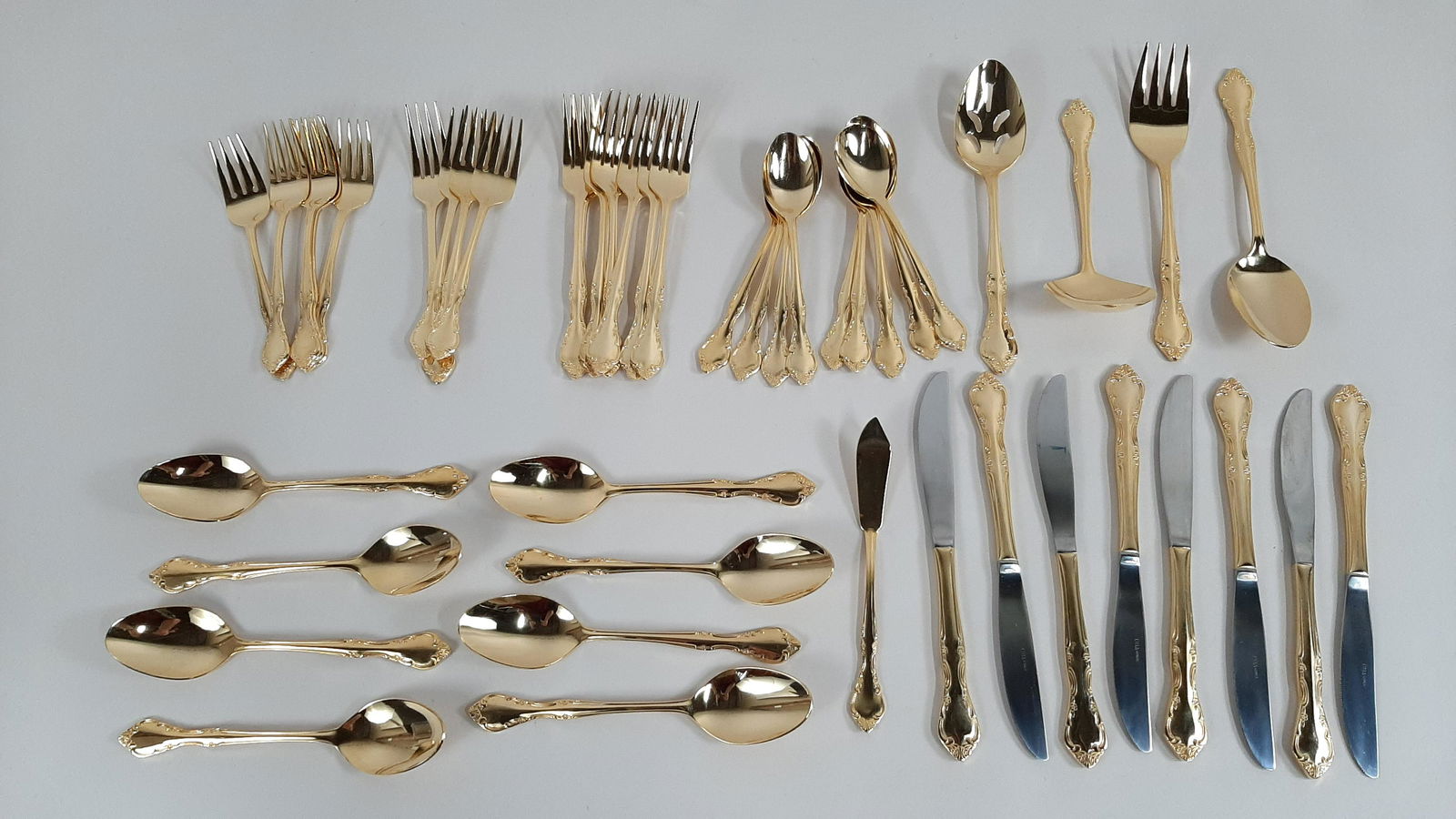 47 Pcs Estia Gold Plated Flatware (1 of 3)
