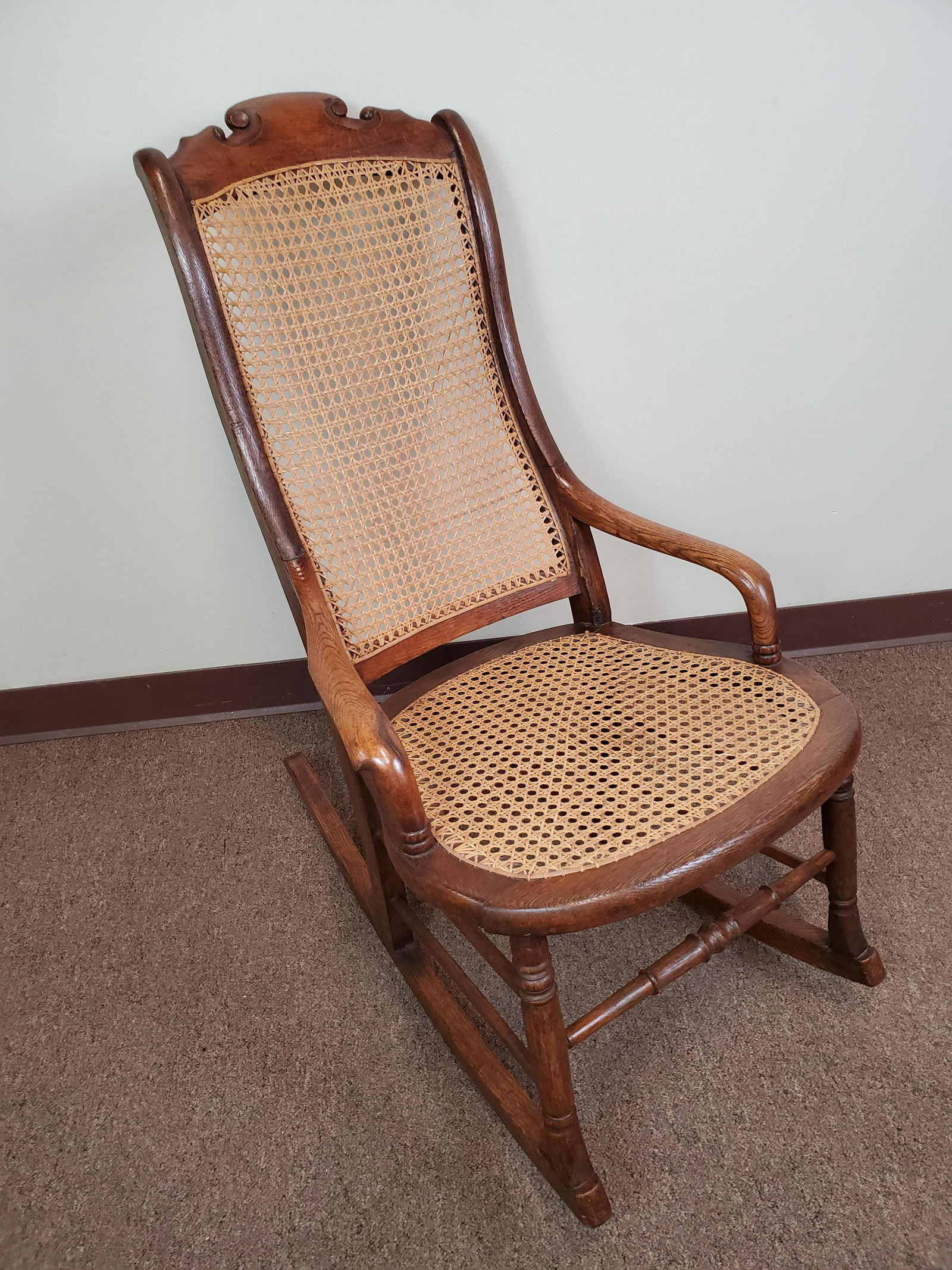 Cane Seated Rocker (1 of 3)