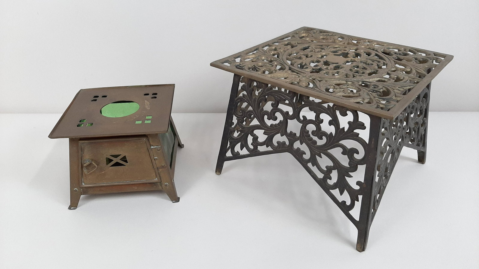 Arts and Crafts Tea Warmer and Kettle Stand (1 of 5)