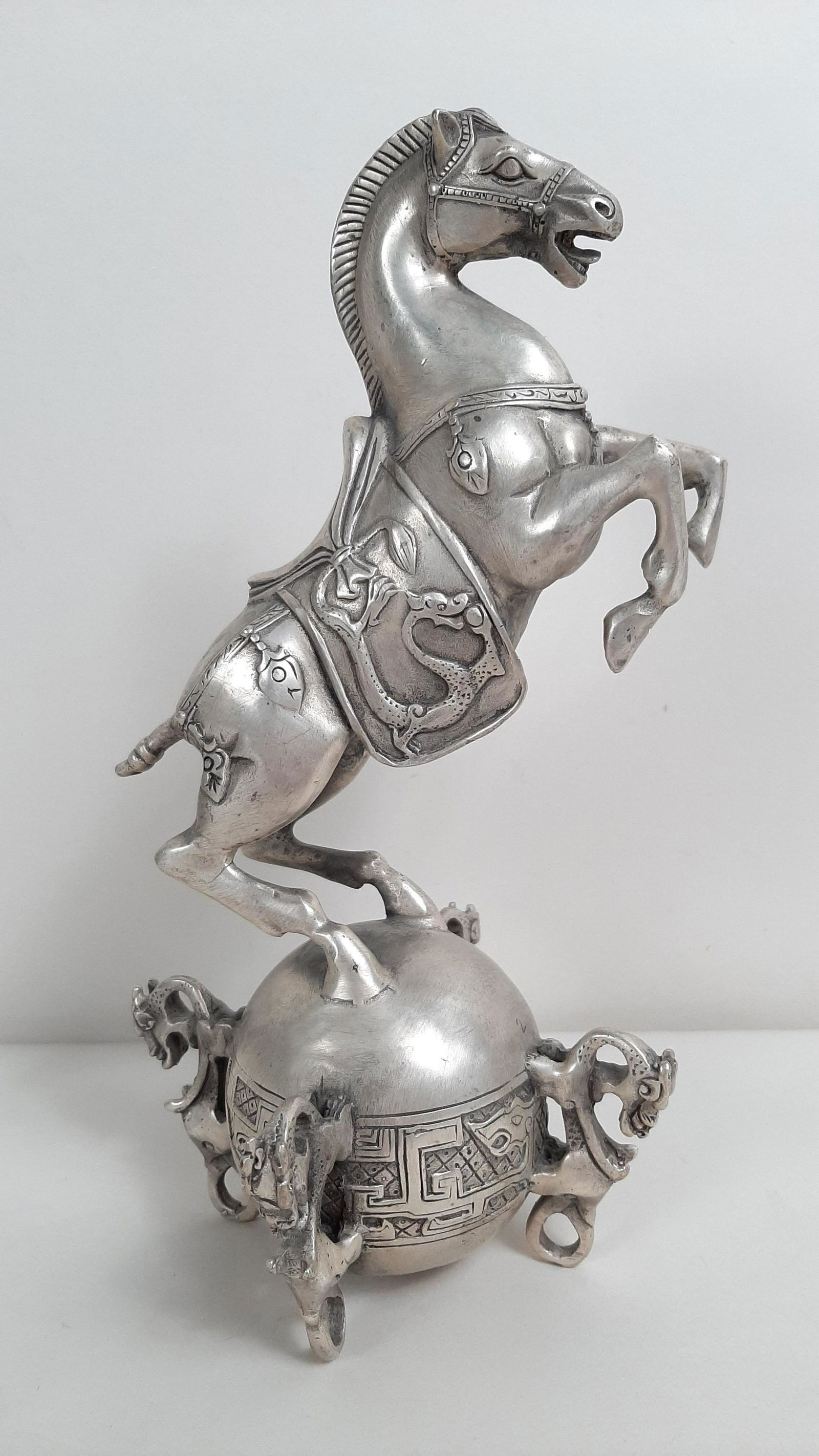 Tibetan Silver Horse Sculpture (1 of 5)
