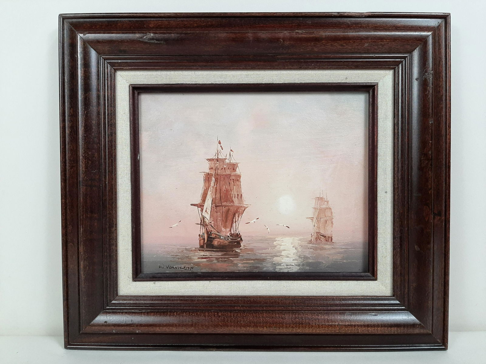Wilhelm Vanderkemp Painting of Two Ships (1 of 3)