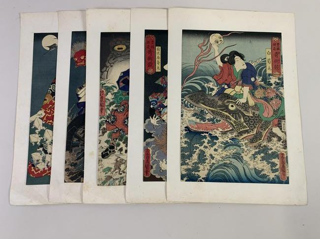 5 Japanese Woodblock Prints (1 of 16)