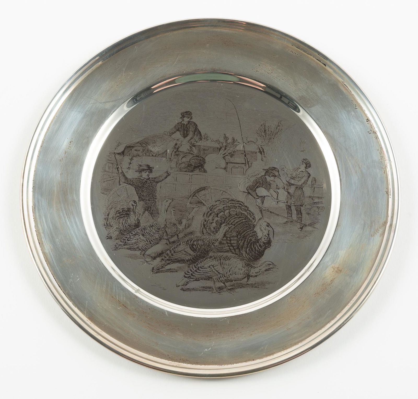 S. Kirk & Son Vintage Sterling Thanksgiving Plate (1 of 4)