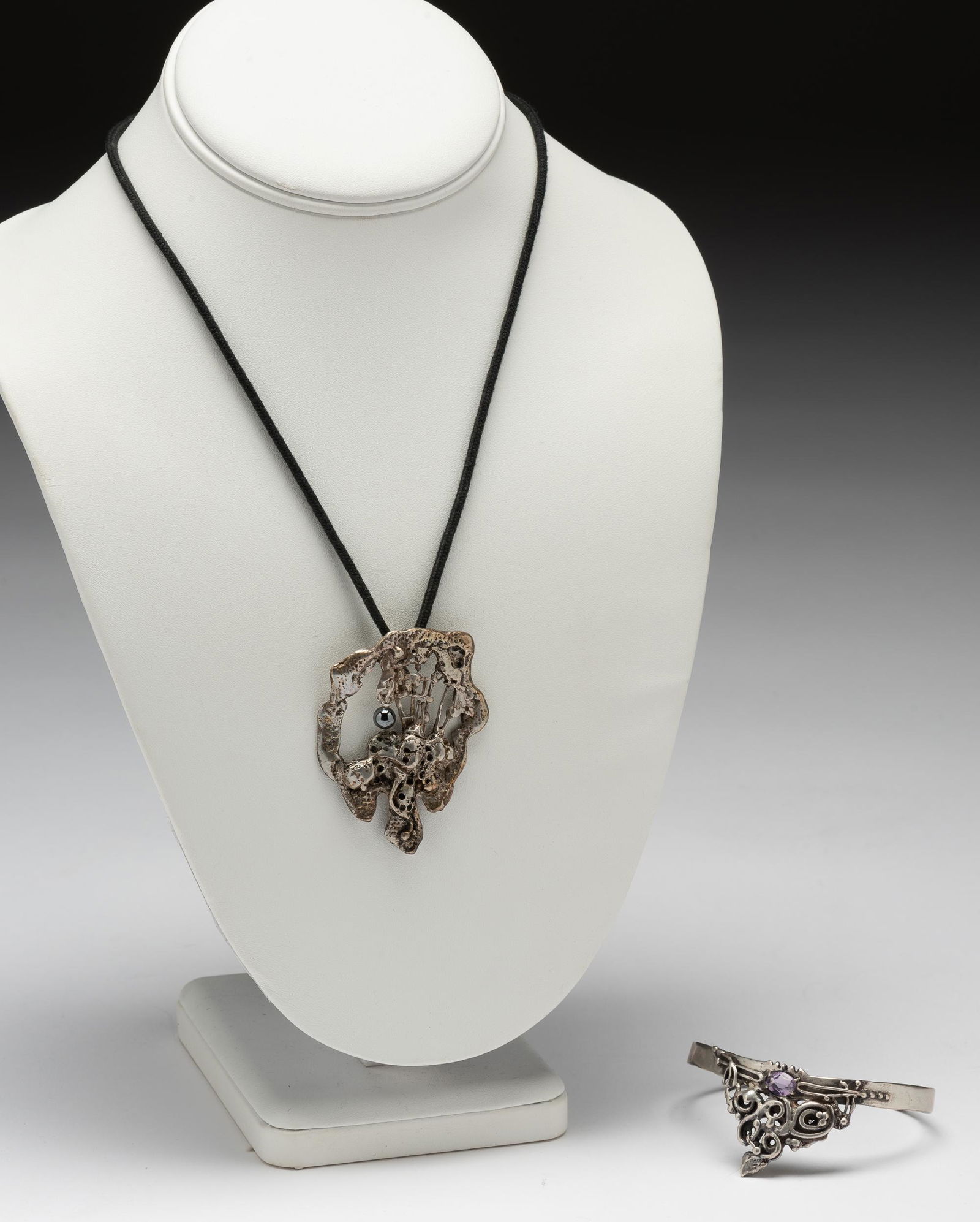 Handmade Silver Pendant & Cuff Bracelet (1 of 9)