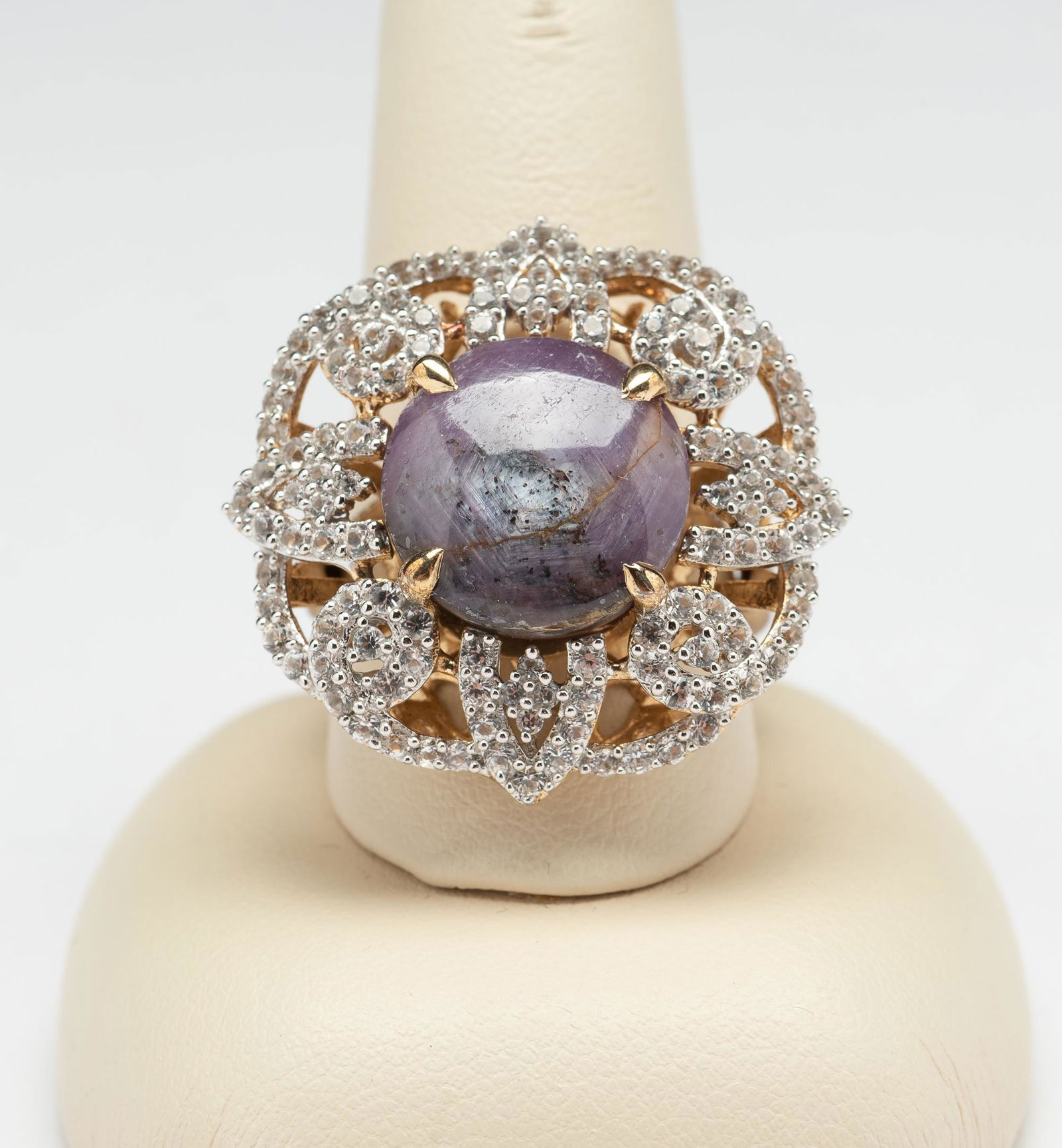 16.73 Ct Ruby & White Sapphire Ring GLA (1 of 5)