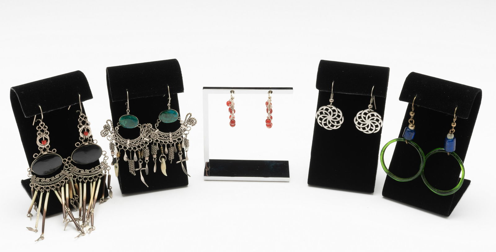 5 Pair Fashion Earrings Including Sterling (1 of 6)