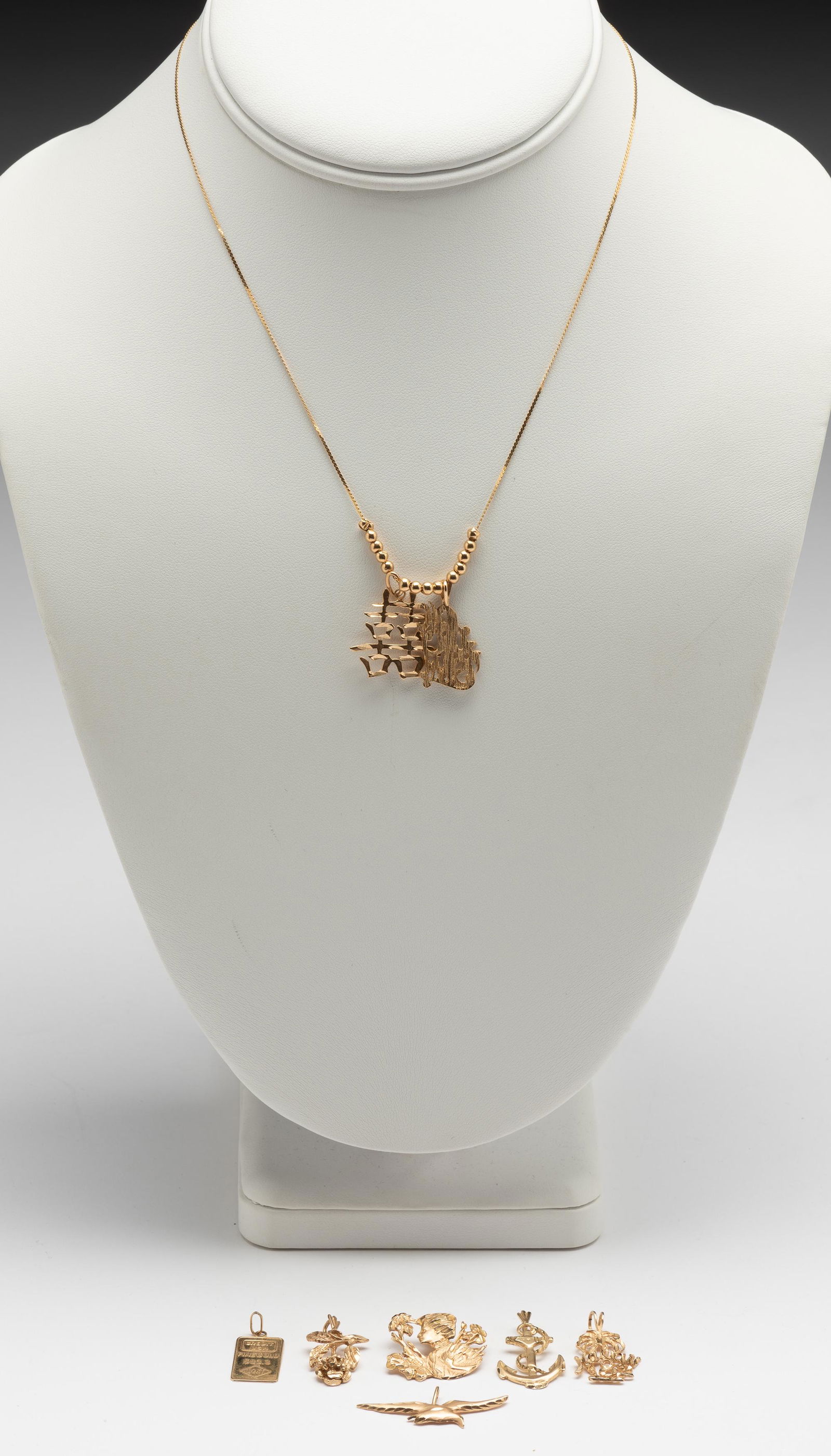 8 14K Gold Charms and 14K Gold Chain (1 of 7)