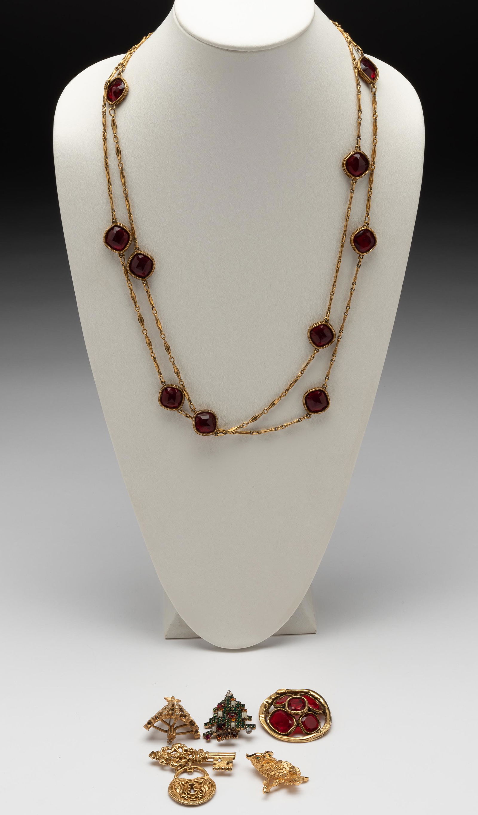 6 Pcs. Colored Stone Costume Jewelry Incl Weiss (1 of 5)